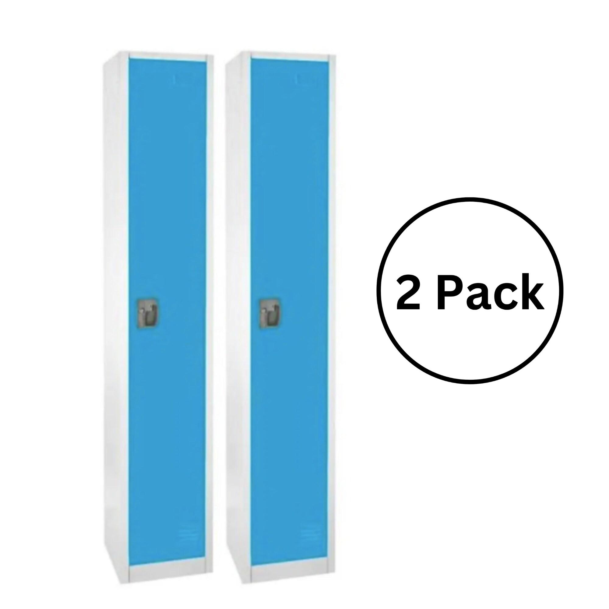 AdirOffice 12'' Wide Steel 1-Tier School and Gym Locker (Set of 2)
