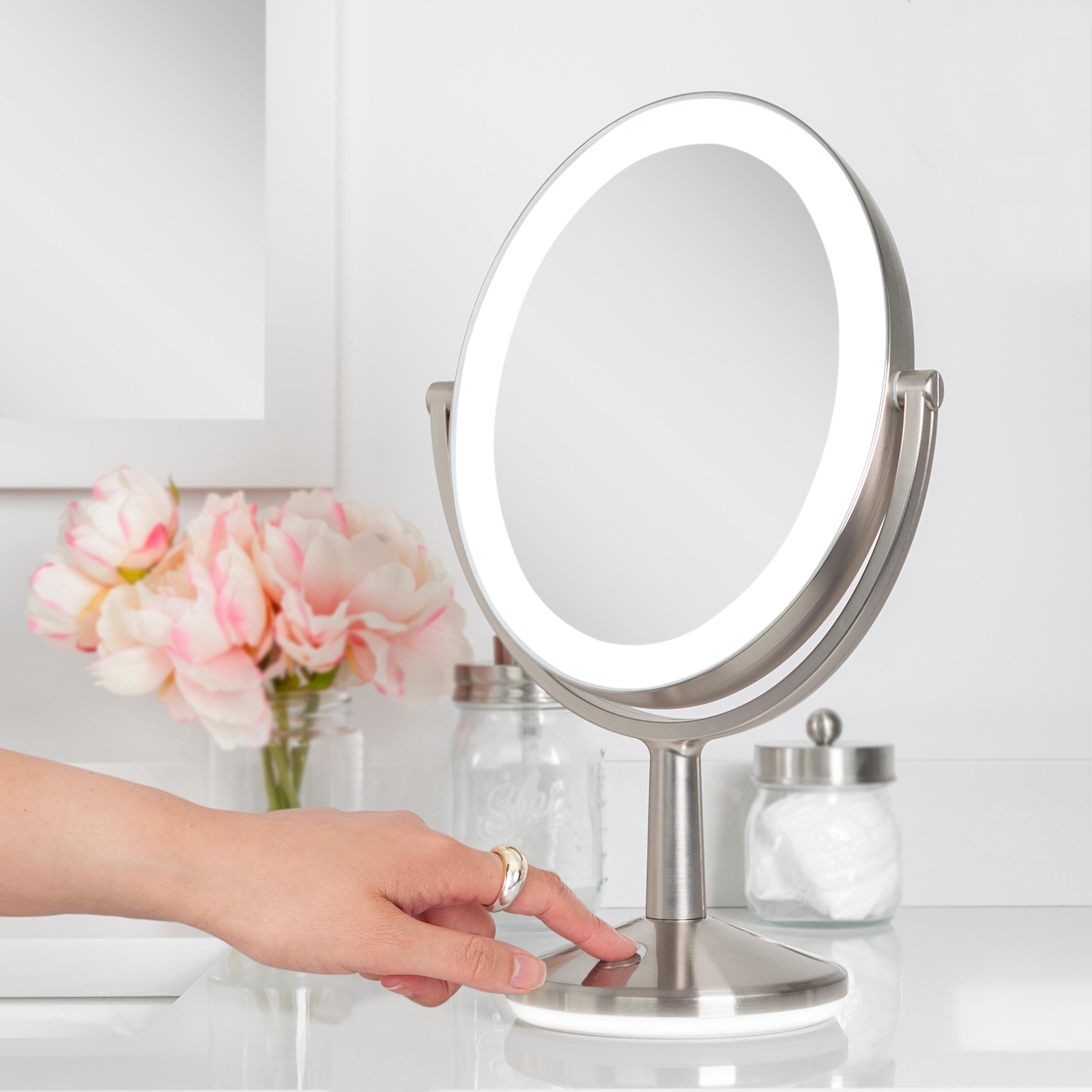 Zadro Newport LED Lighted Makeup Mirrors w/ Magnification & Touch Pad