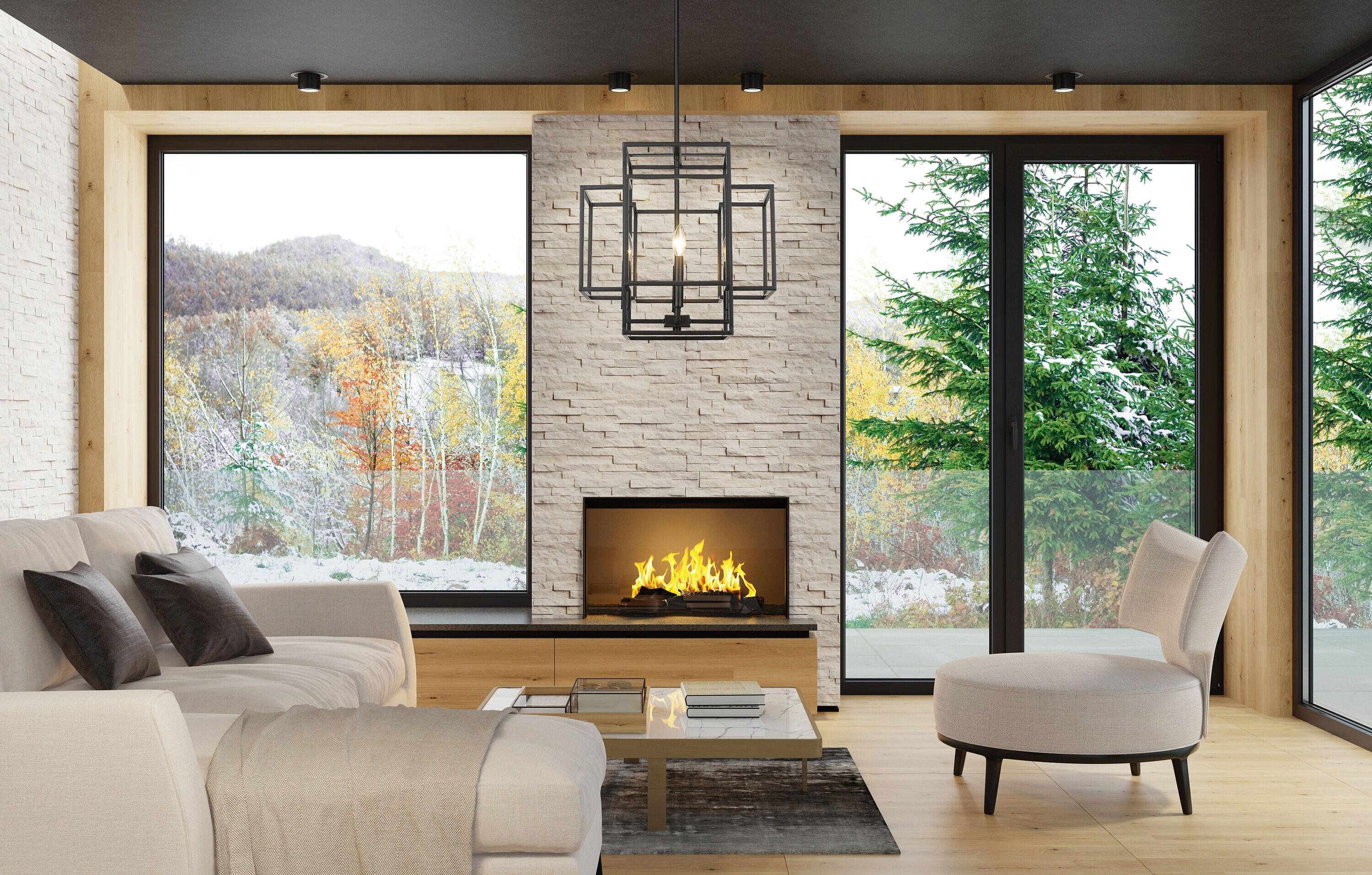 Z-Lite Titania 4 - Light Chandelier in  Matte Black