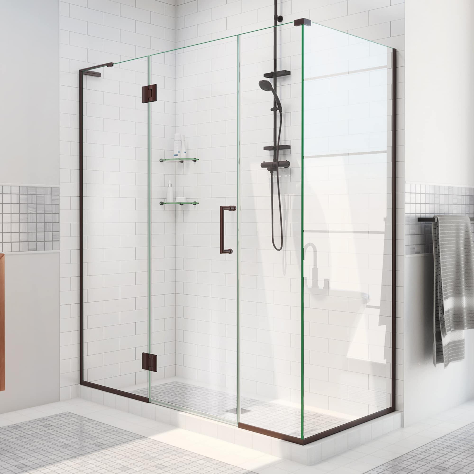 Unidoor-X 47" W x 34.38" D x 72" H Frameless Rectangle Shower Enclosure