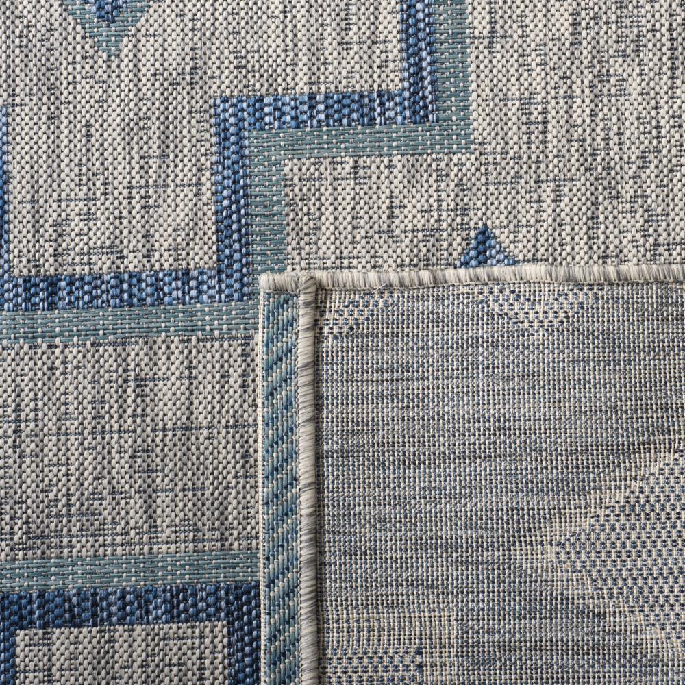 Courtyard CY8533 Power Loomed Indoor/Outdoor Area Rug - Grey/Aqua - 8'x11' - Safavieh.