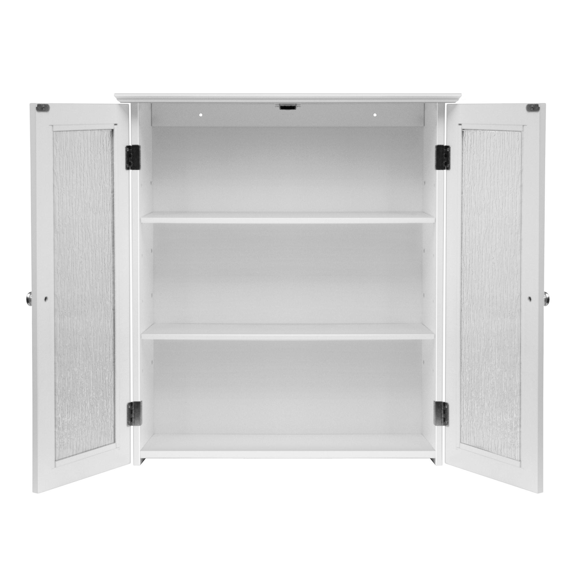 Teamson Home Connor 22.24" x 25" 2-Door Removable Wall Cabinet, White