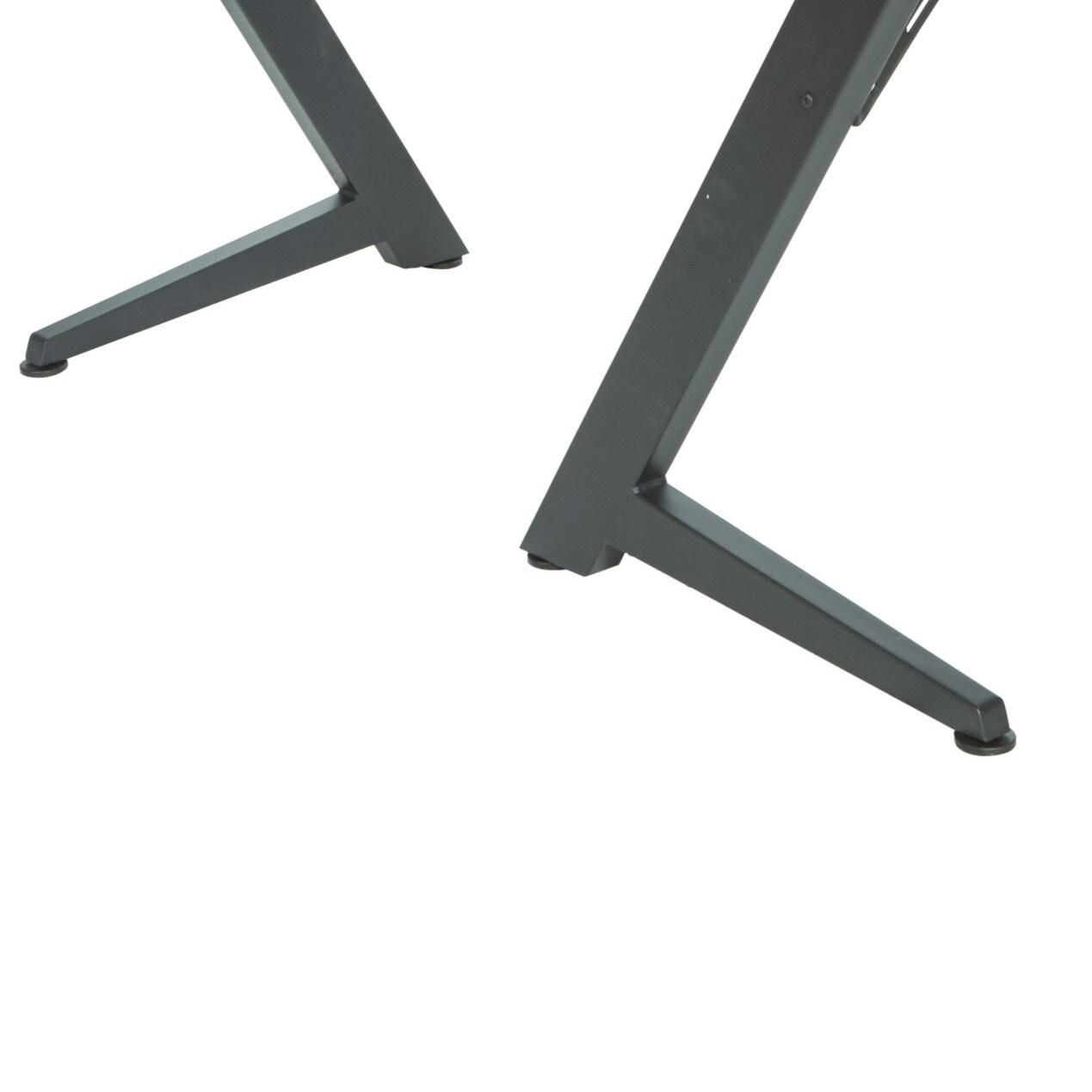 Avatar Battlestation L-Shape Game Desk with Carbon Top and Matte Black Legs