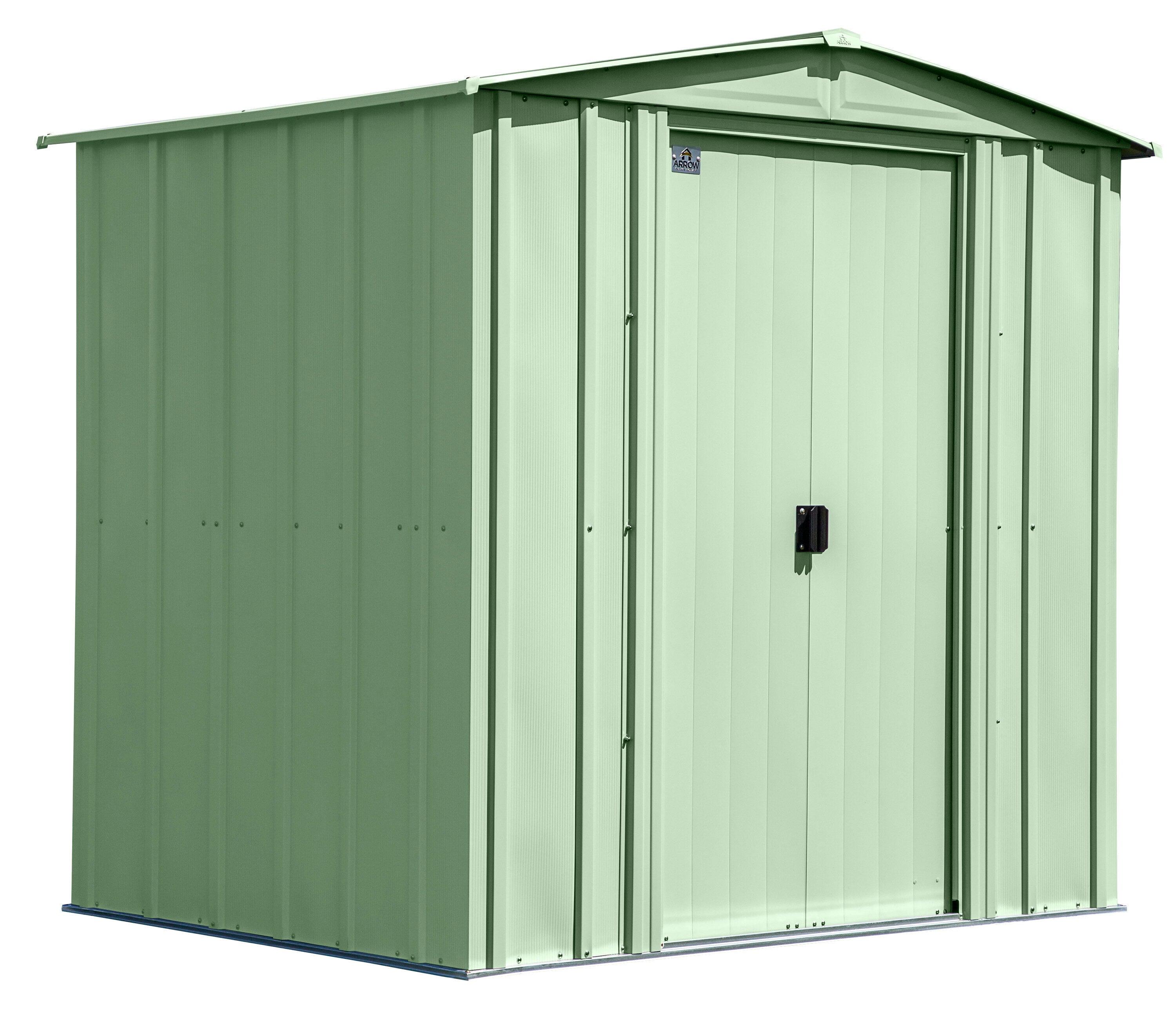 Arrow 6 ft. W x 5 ft. D Galvanized Steel Storage Shed
