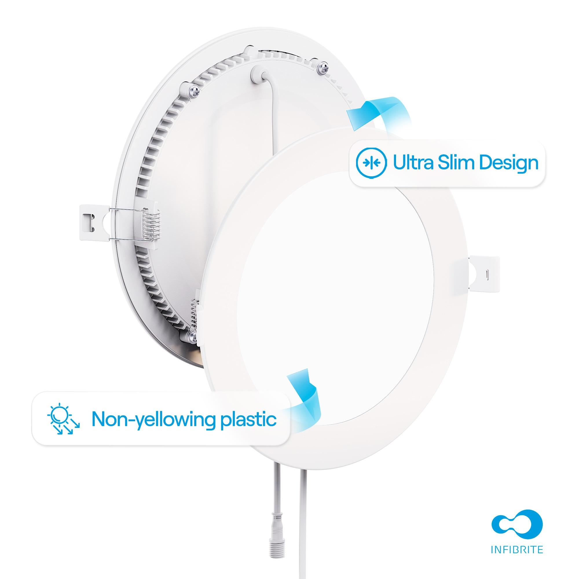 6'' Dimmable Air-Tight IC Rated LED Canless Recessed Lighting Kit