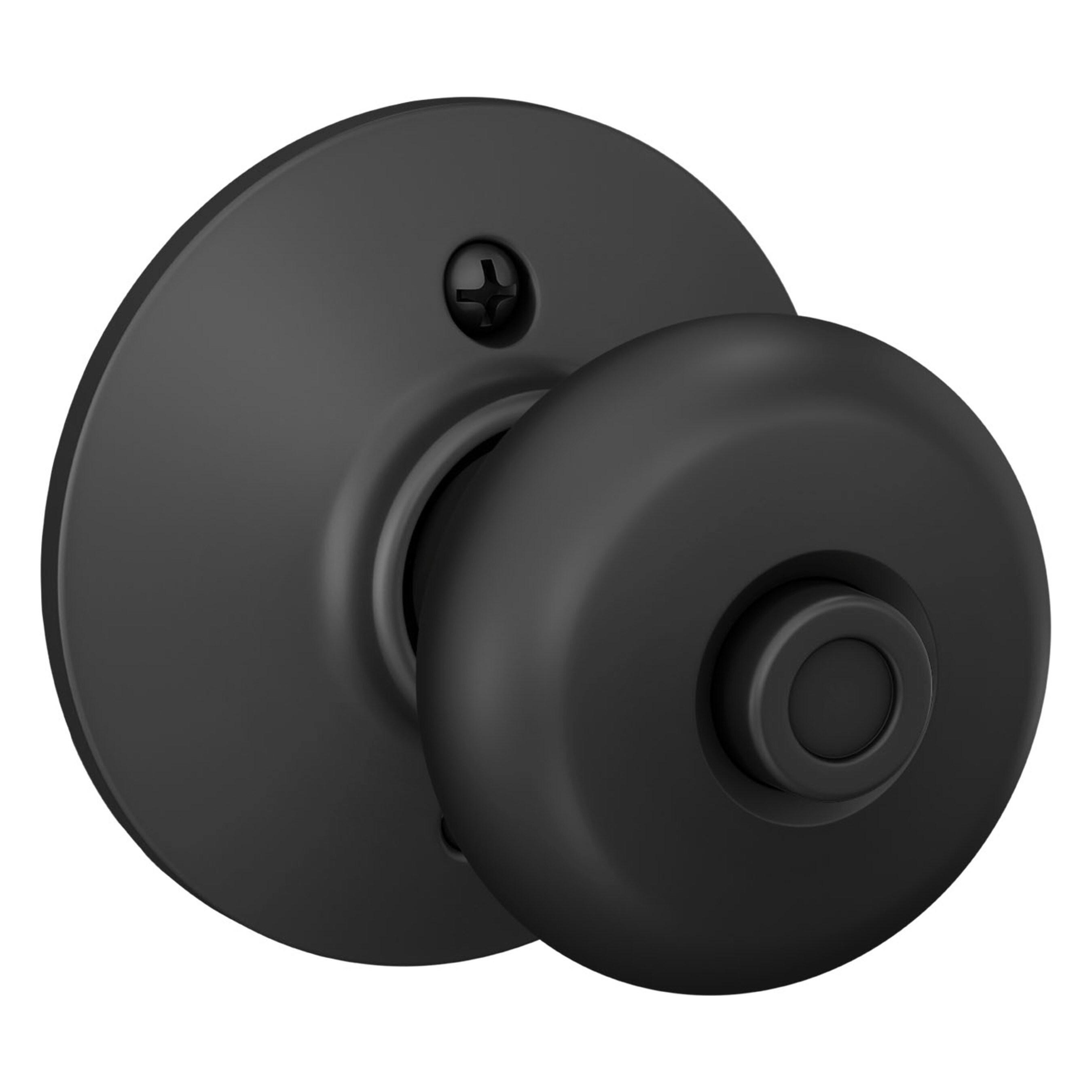 Schlage F-Series Plymouth Matte Black Privacy Knob Right or Left Handed