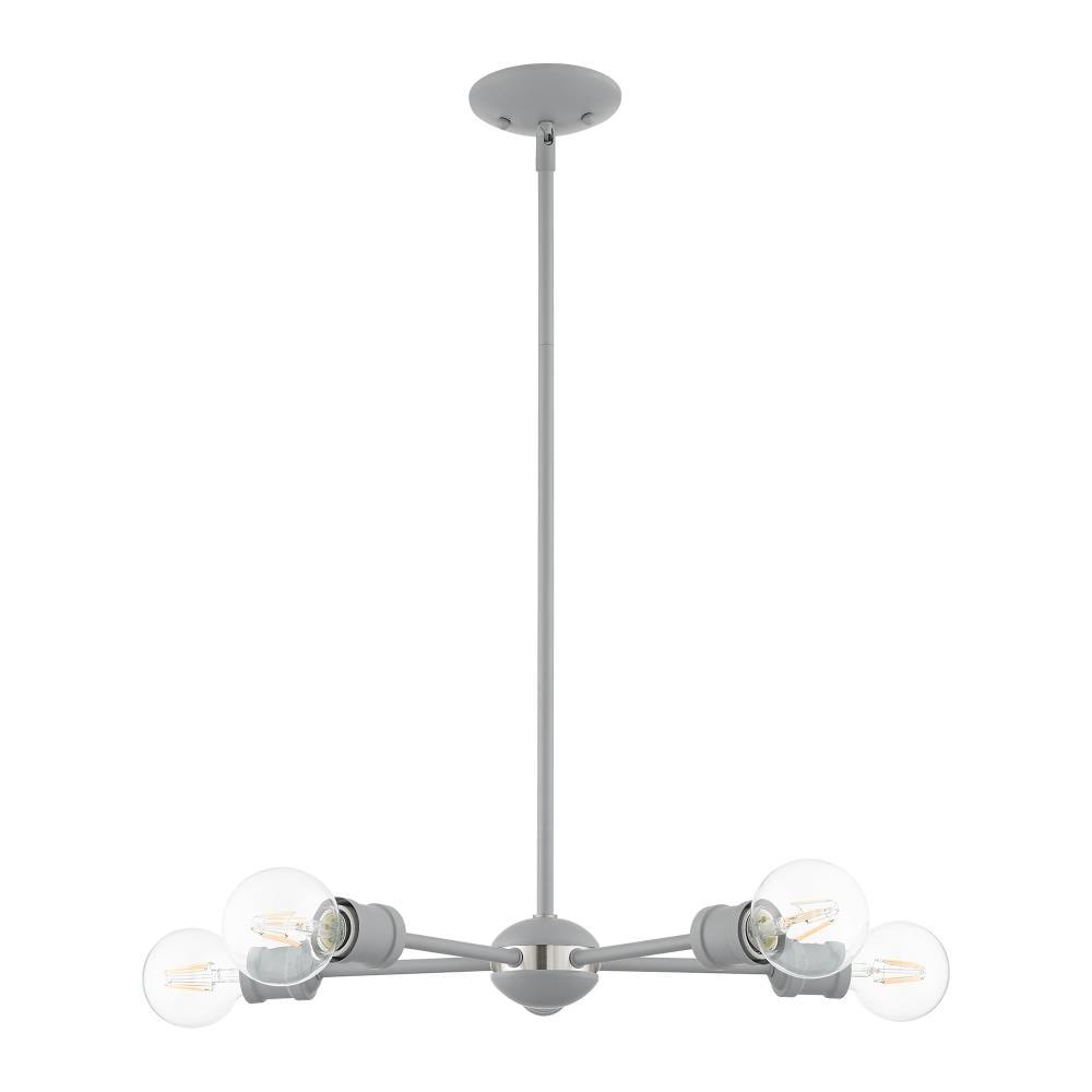 Livex Lighting Lansdale 5 - Light Chandelier in  Nordic Gray