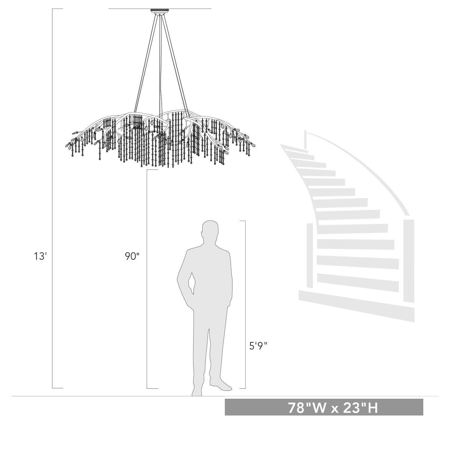 Autumn Twilight 24 - Light Glass Chandelier