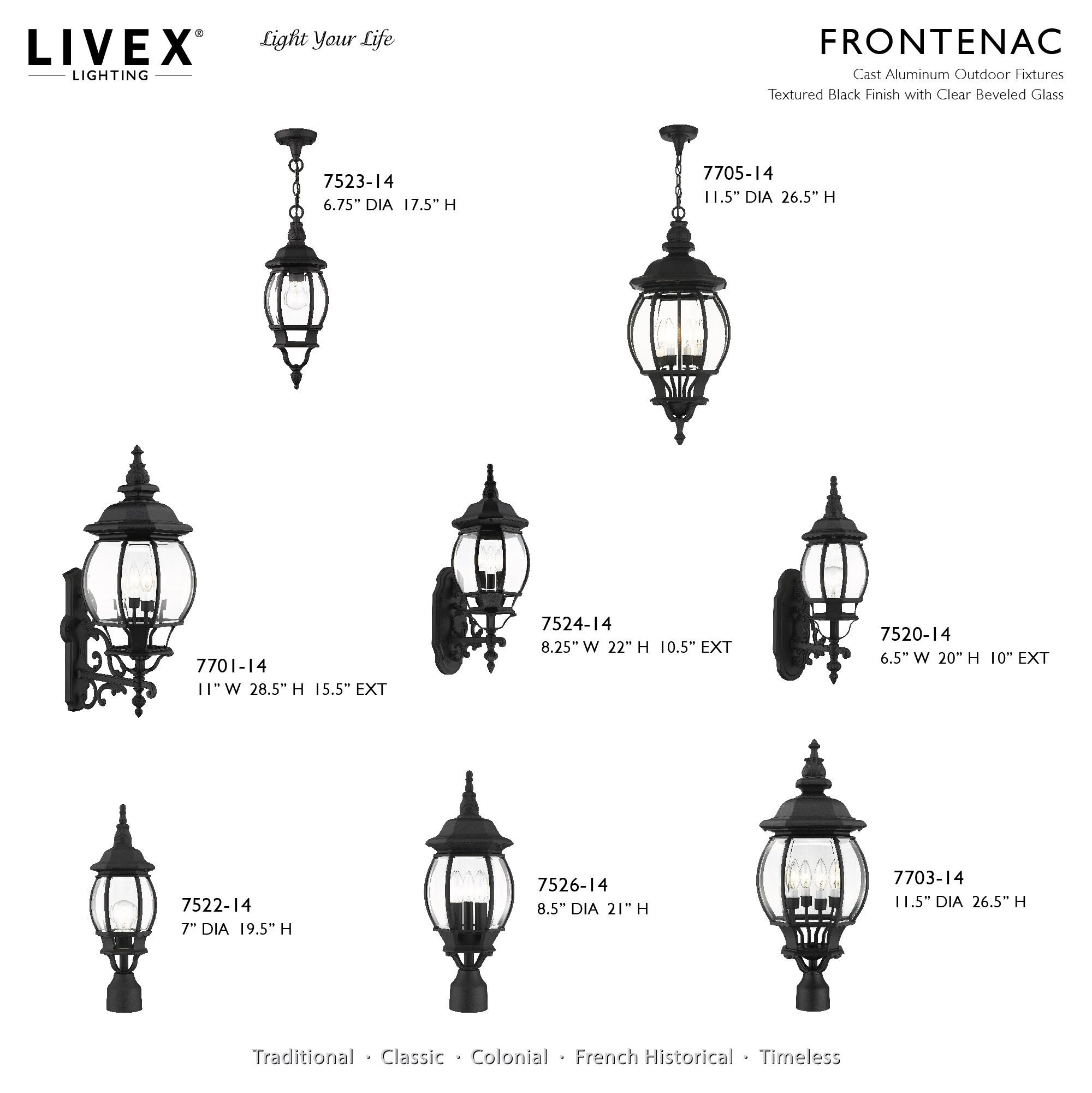 Livex Lighting Frontec 1 - Light Pendant in  Textured Black