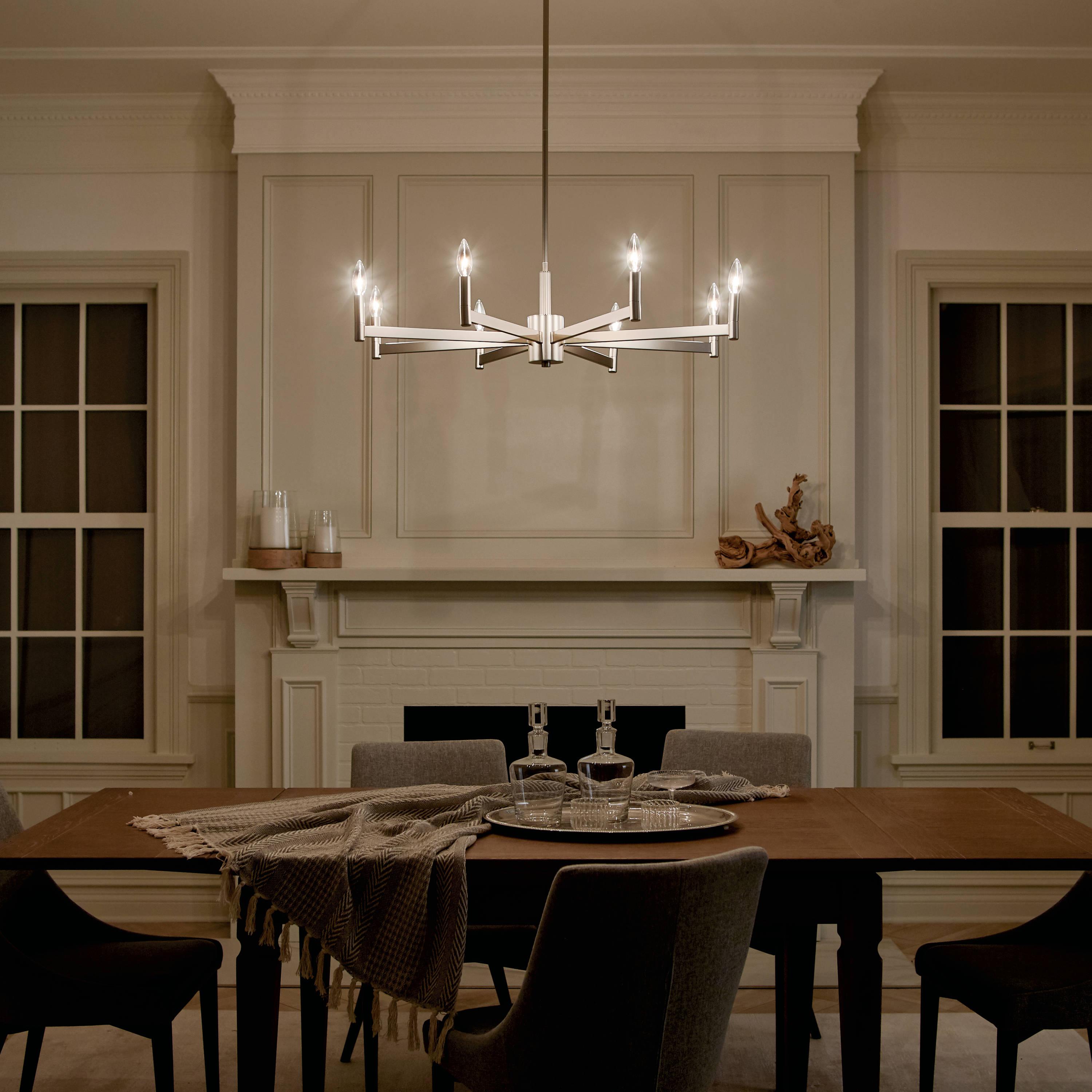 Kichler Lighting Erzo 8 - Light Chandelier in  Satin Nickel