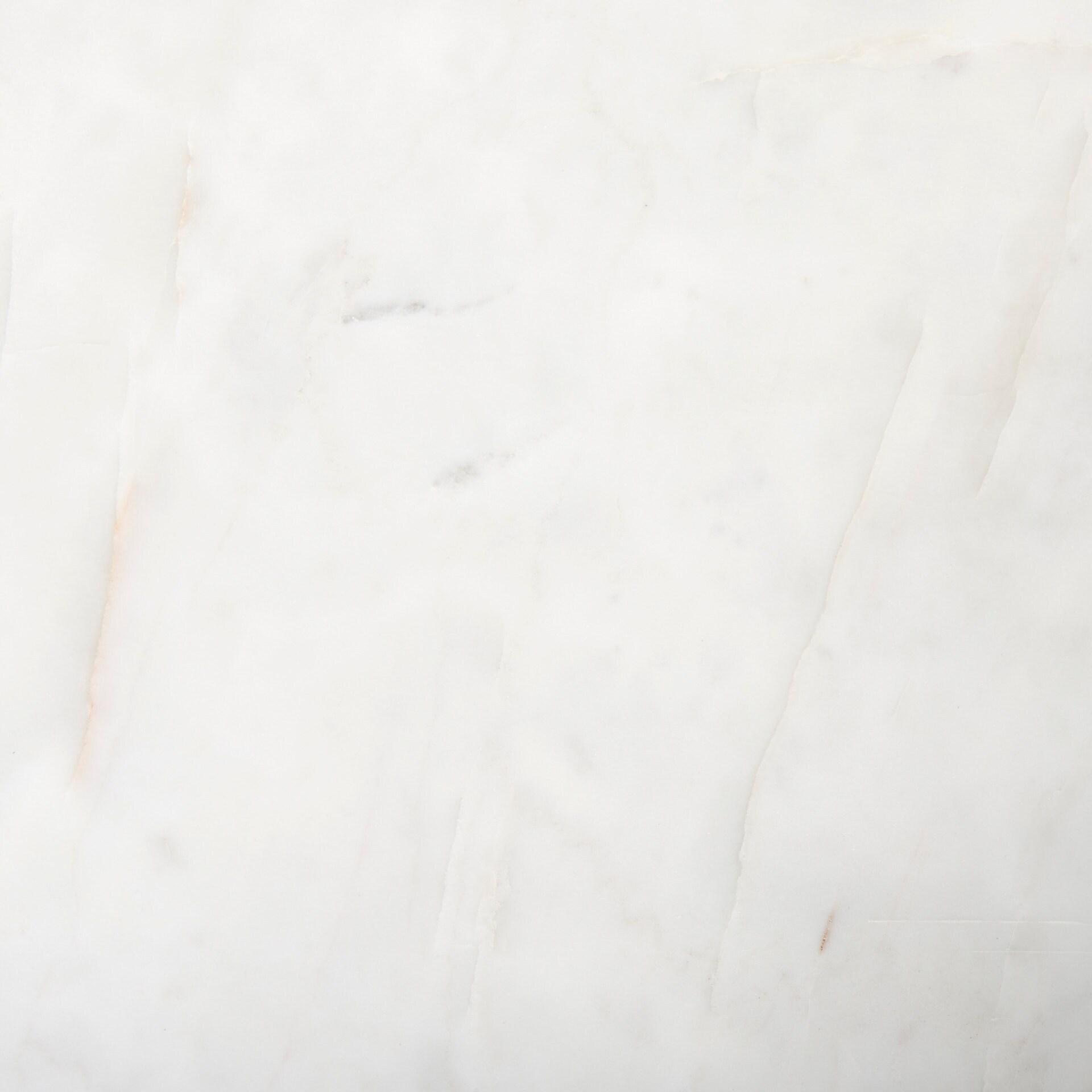 Regal Elegance White Marble & Matte Black Metal Square End Table