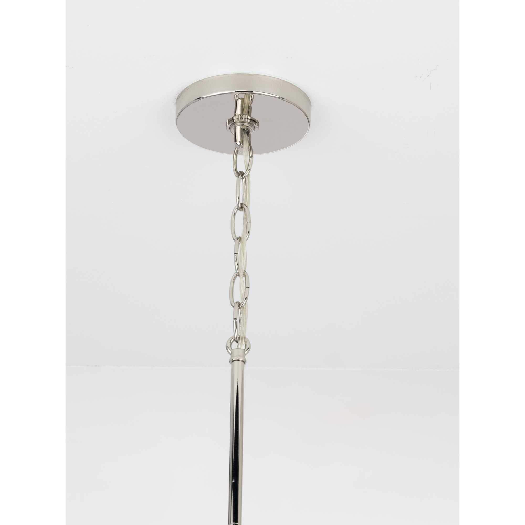 P400187-104-Progress Lighting-Seneca - Chandeliers Light - 9 Light in Farmhouse style - 30 Inches wide by 20.88 Inches high-Polished Nickel Finish
