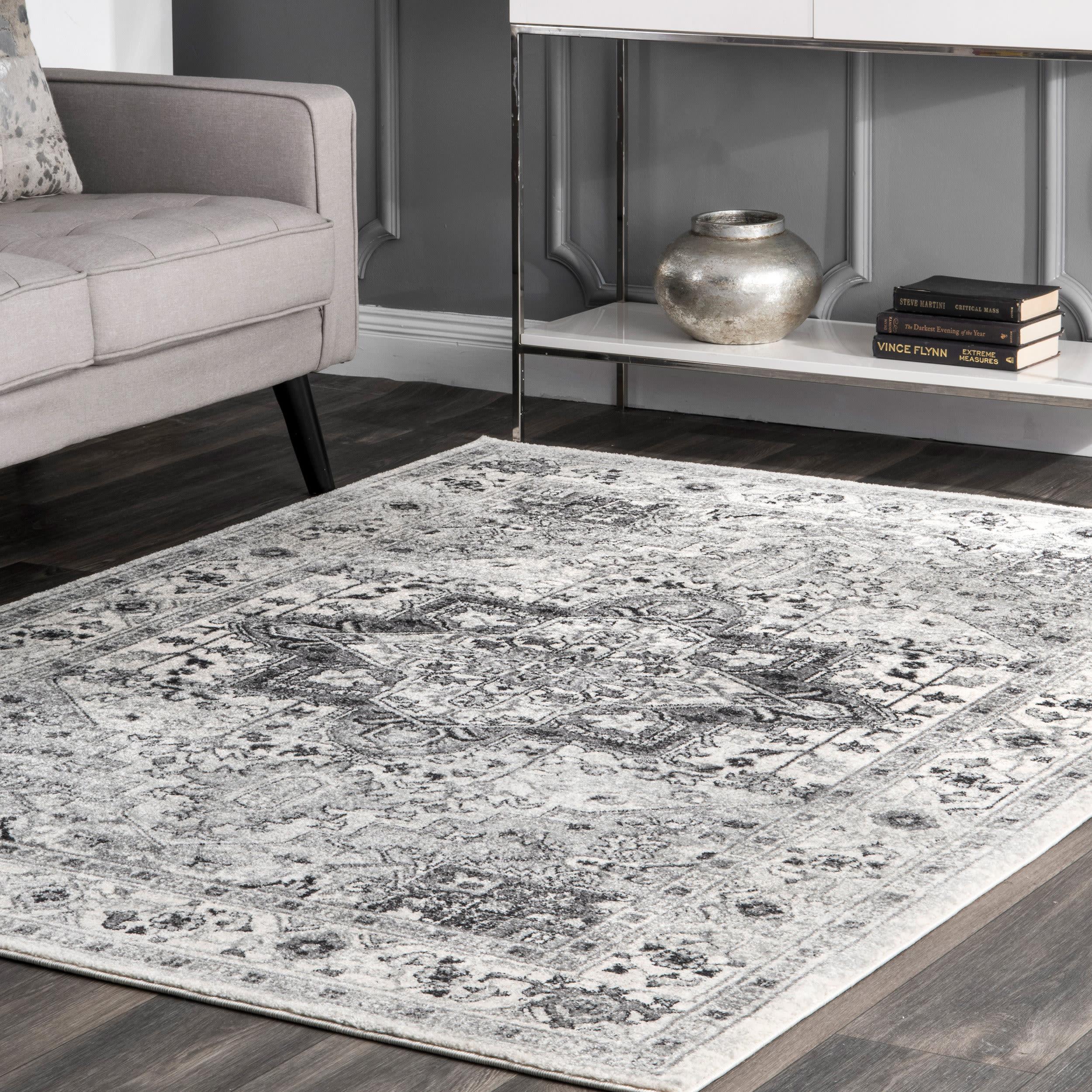 nuLOOM Vonda Fancy Persian Area Rug, 5' x 7' 5", Gray