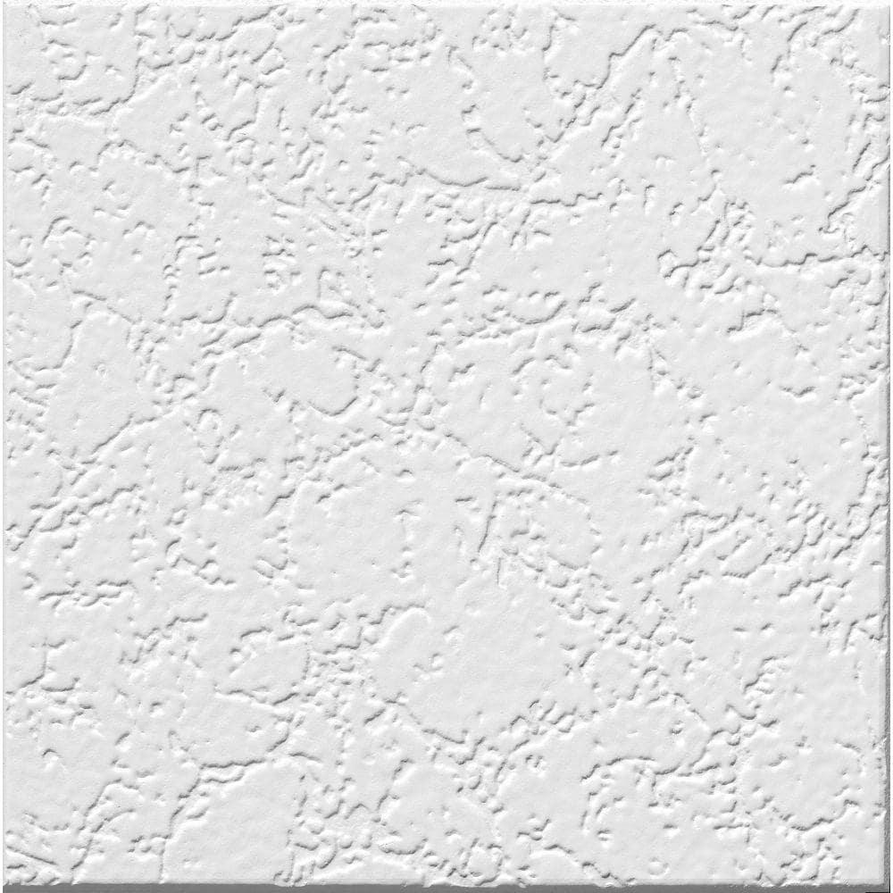 Grenoble 1 ft. x 1 ft. Drop-In Mineral Fiber Ceiling Tile in White (Set of 40)