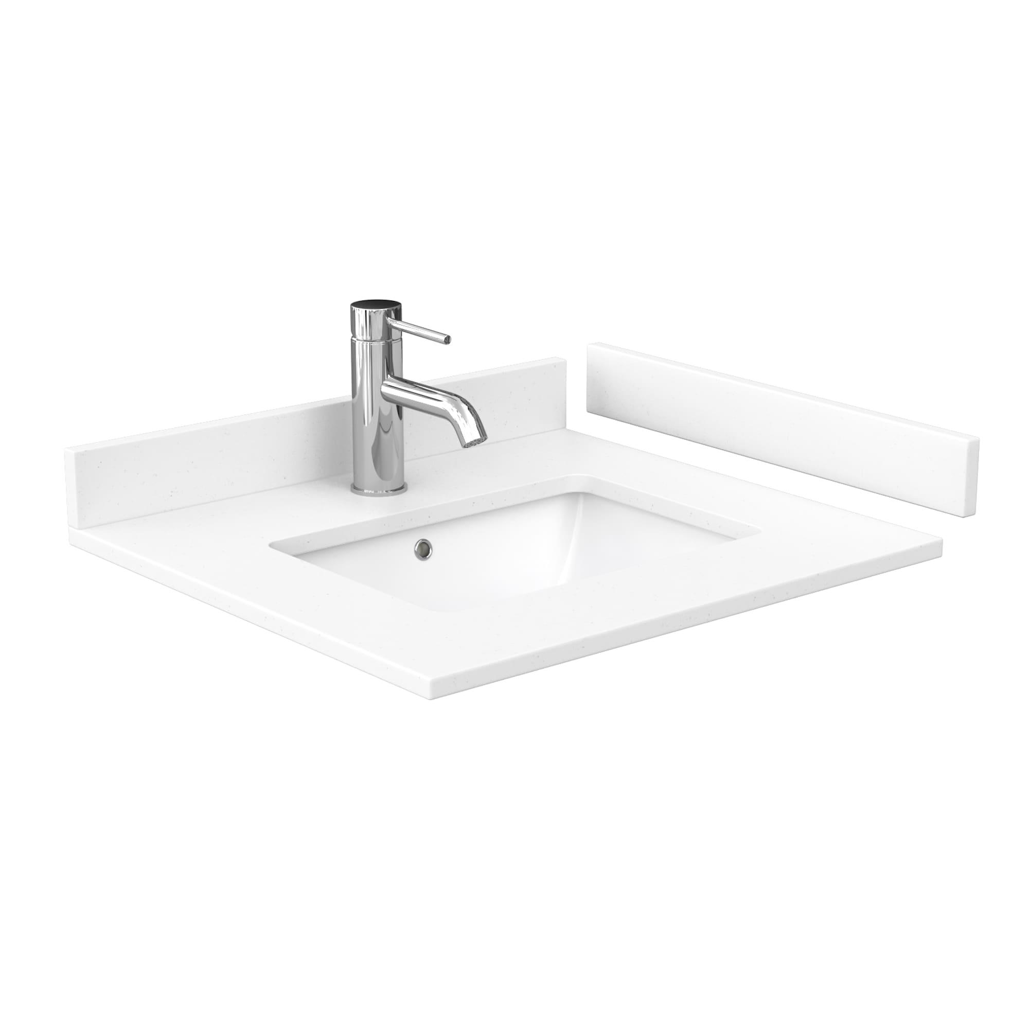 Wyndham Collection Beckett 24" Freestanding Single Bathroom Vanity with Cultured Marble Top