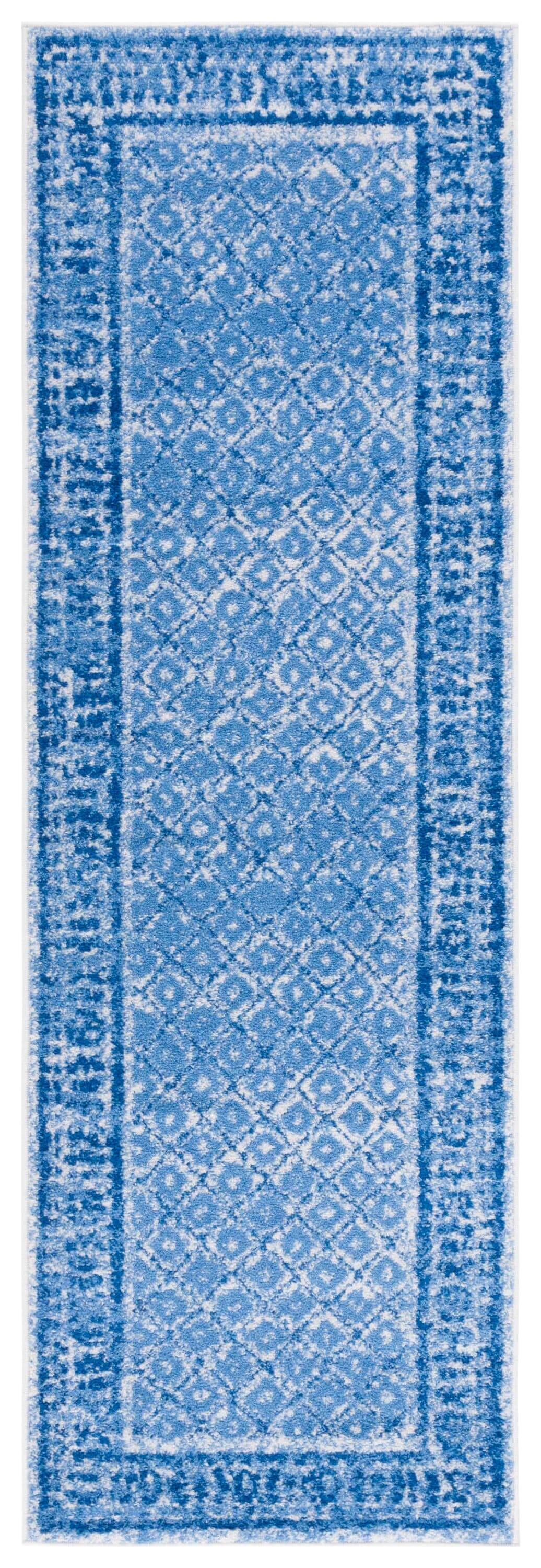 Adirondack ADR110 Machine Made Indoor Runner - Silver/Blue - 2'-6"x8' - Safavieh