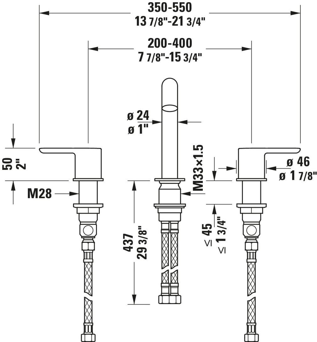 Widespread Bathroom Faucet