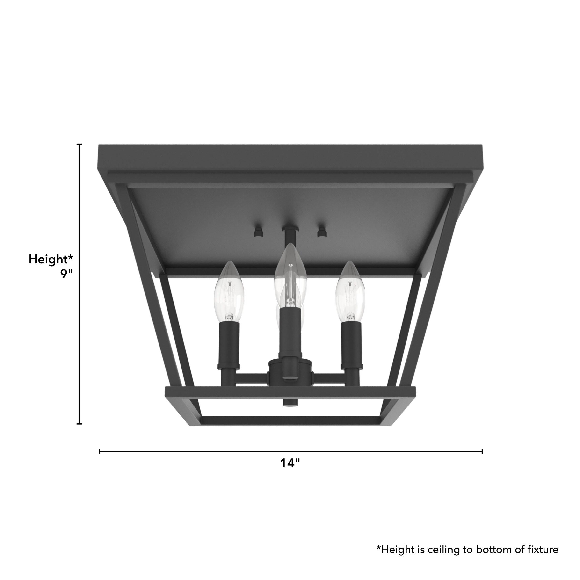Hunter Fan Laurel Ridge 4 - Light 14'' Lantern Square / Rectangle Flush Mount