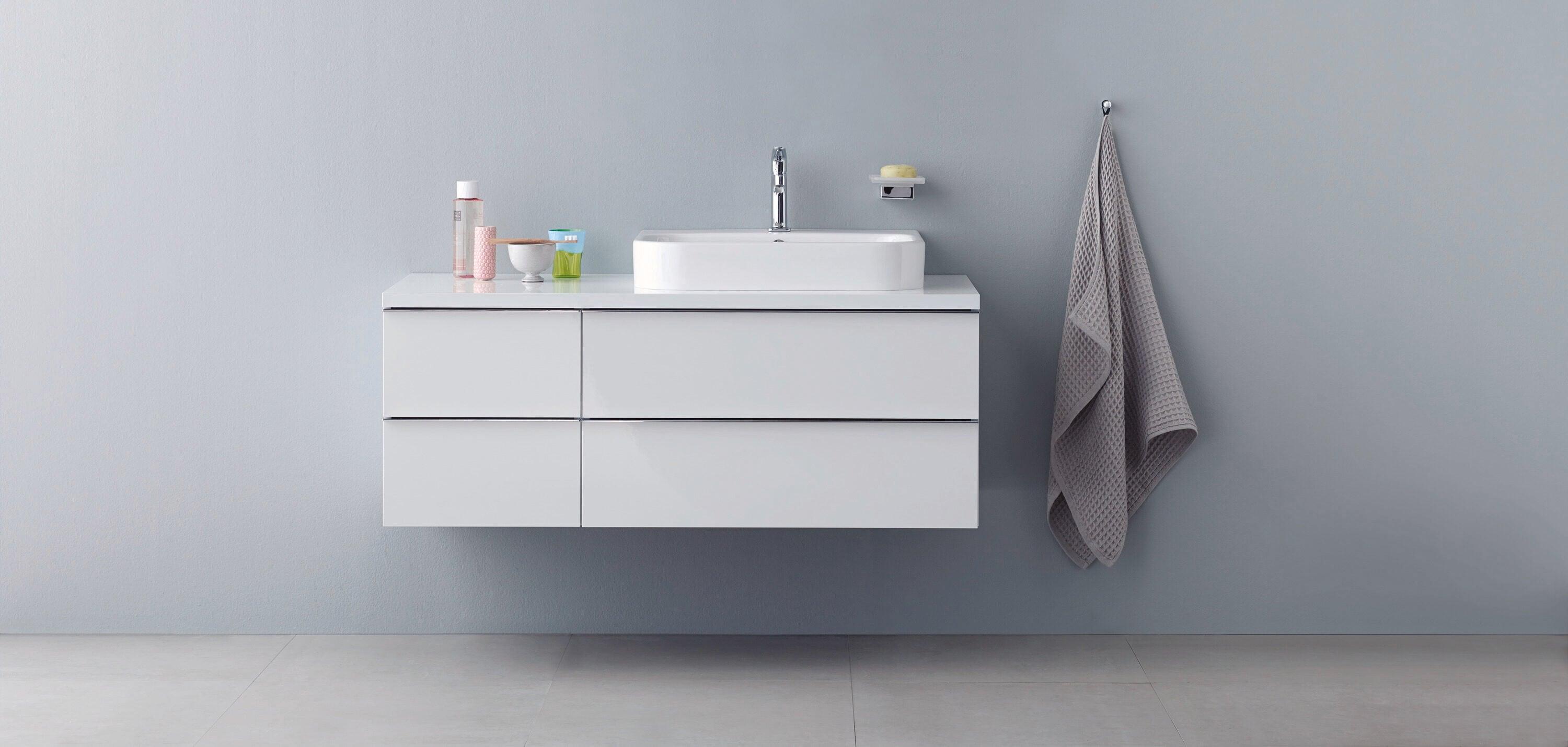 Duravit 231860-3Hole Happy D.2 24" Ceramic Vanity Top - White