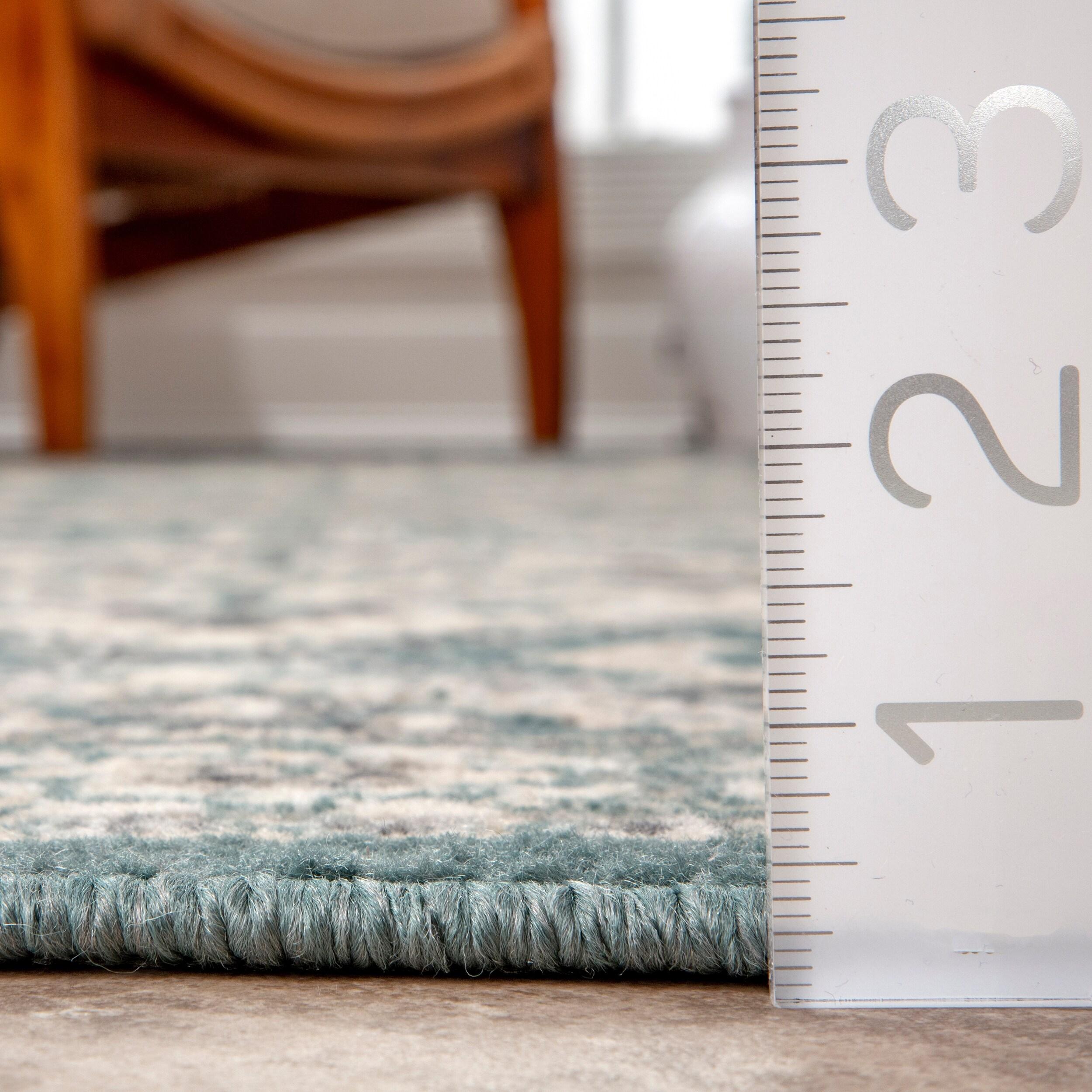 Nuloom 2x8 Becca  Tiled Indoor Area Rug, Blue, Faded Transitional Design, Stain Resistant, BedroomLiving Room, Kitchen,