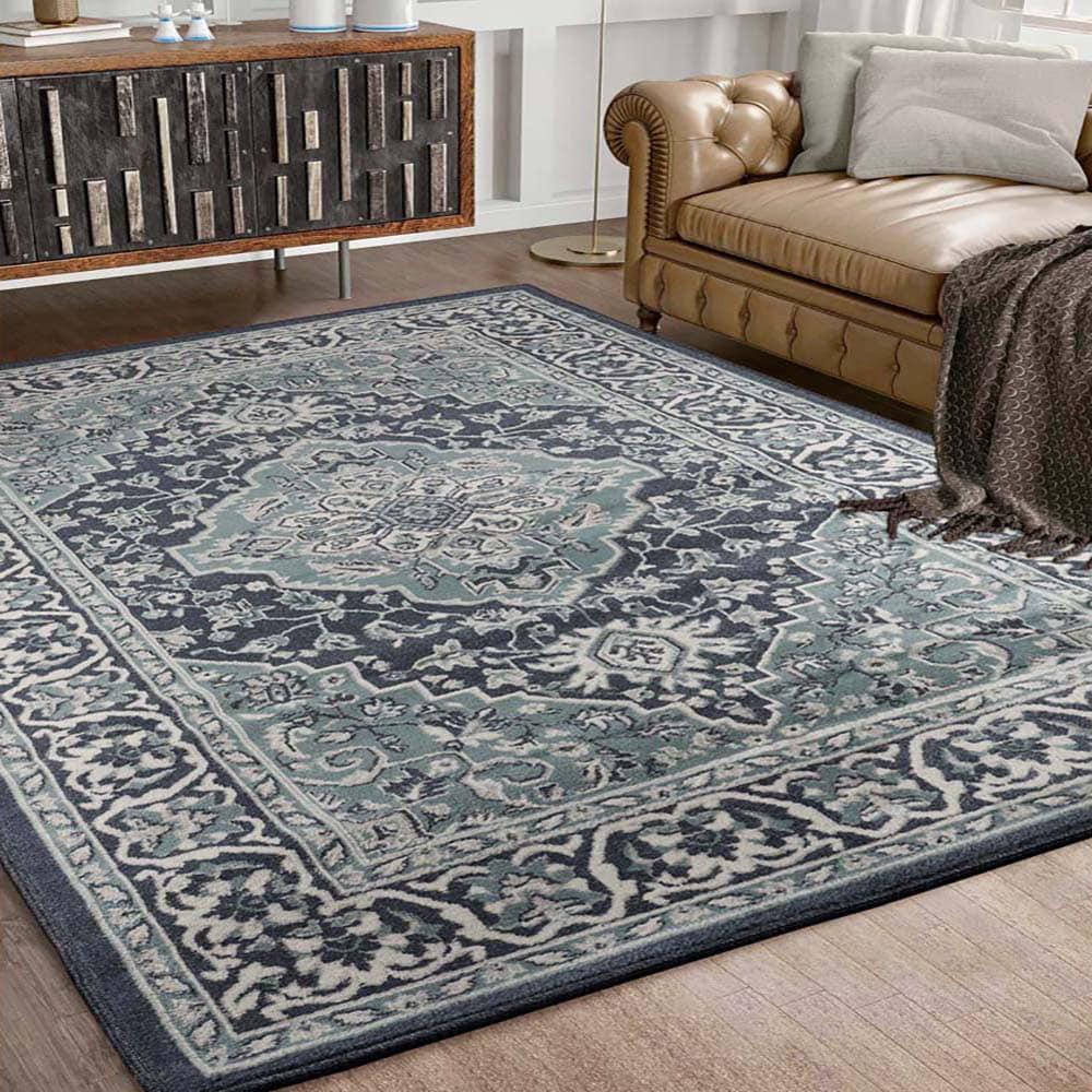 Superior Glendale Oriental Medallion Indoor Area Rug, 3'x5', Deep Royal