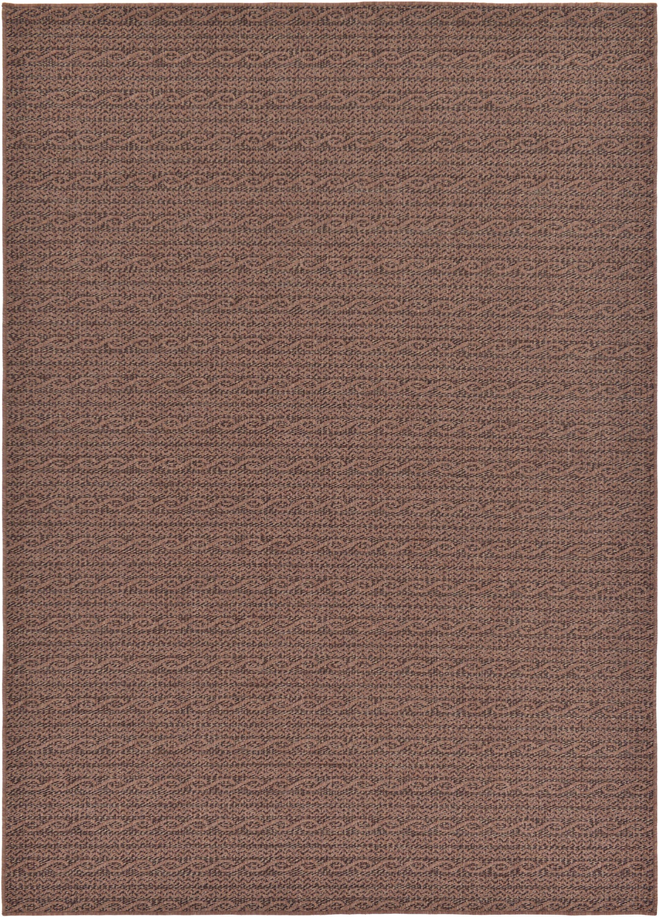 Unique Loom Outdoor Modern Collection Area Rug - Links (7' 1" x 10' Rectangle Brown/Black)