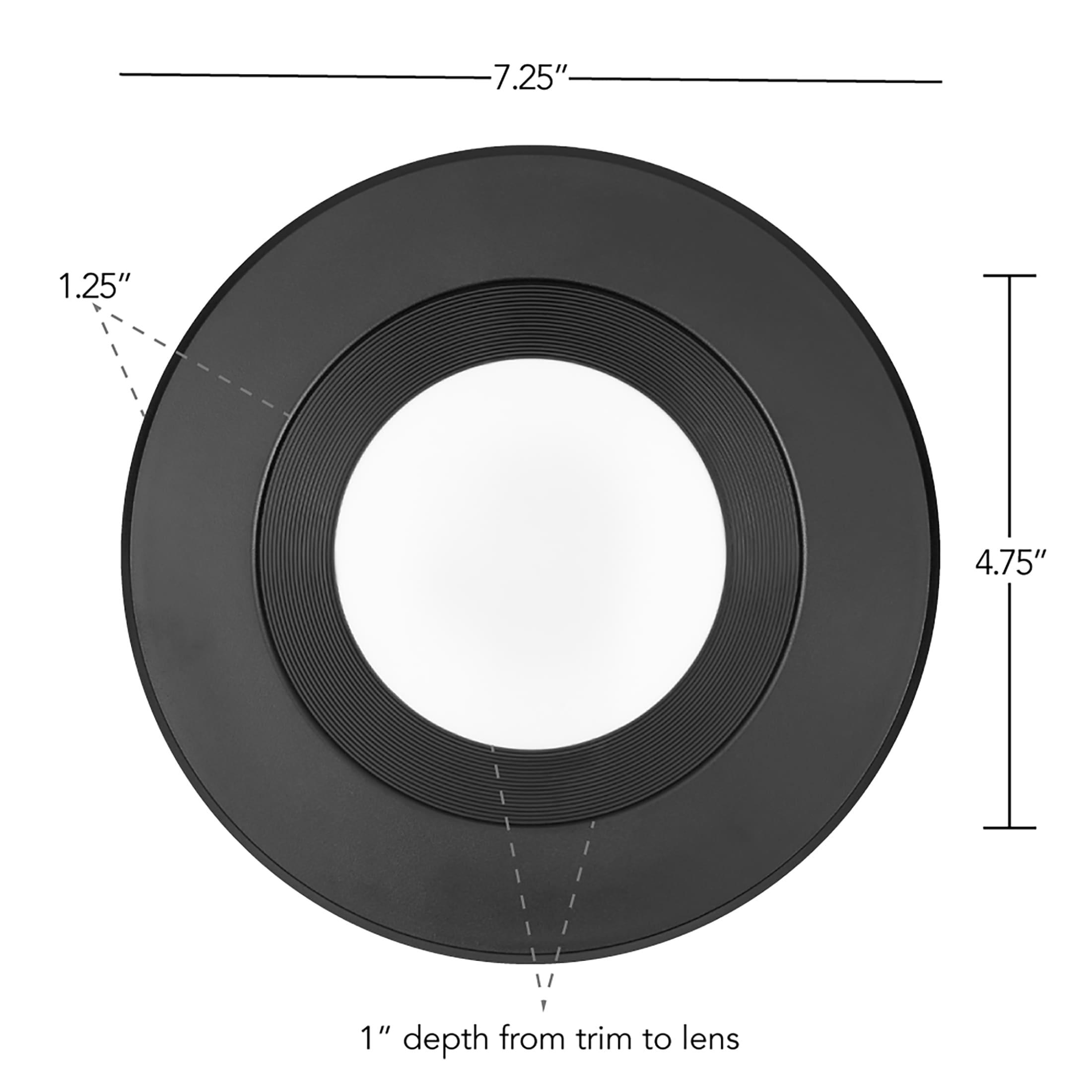 Maxxima 5" & 6" 5 CCT Retrofit LED Downlight - 1100 Lumens, E-26 Quick Connect, Dimmable, Black Trim.