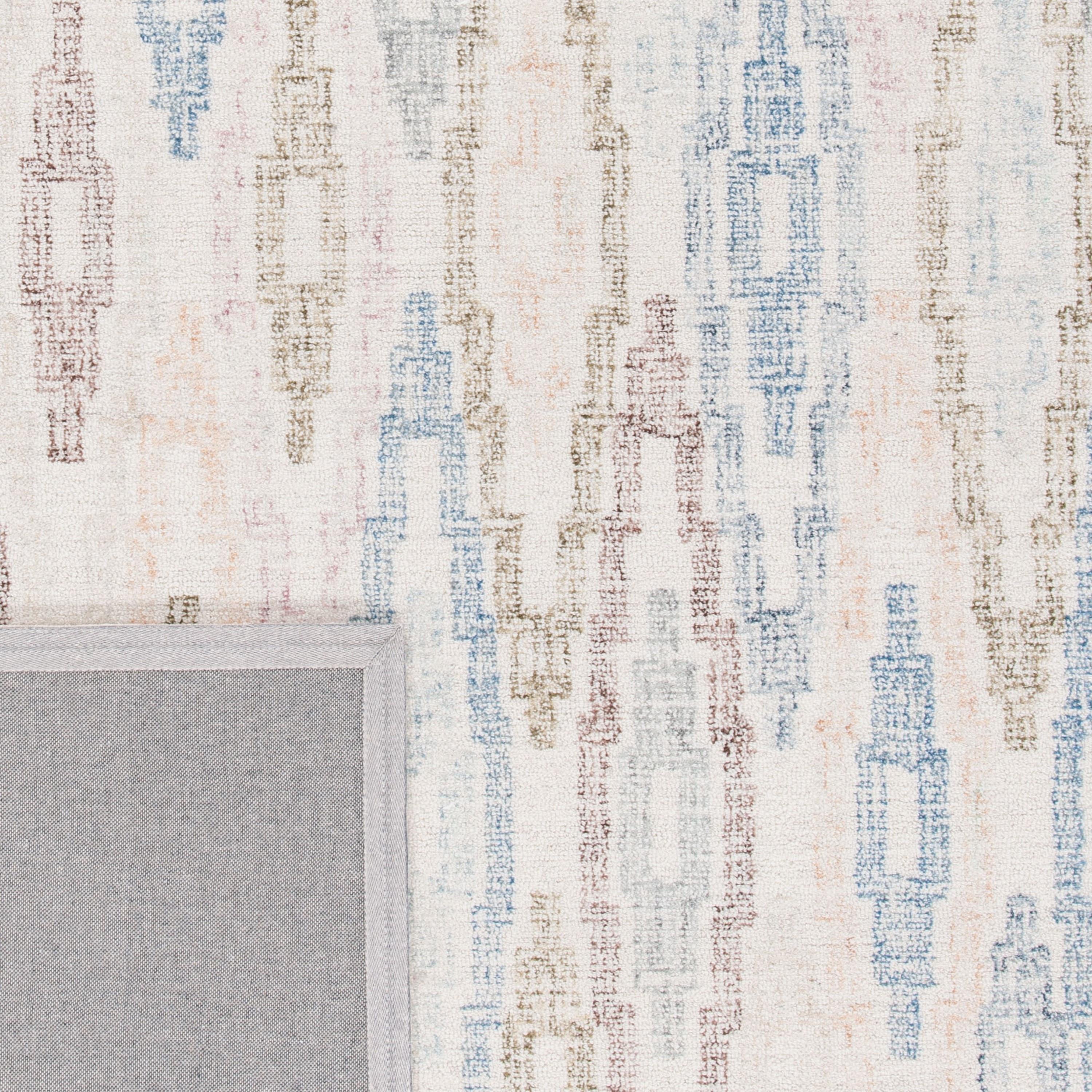 Rodeo Drive RD101 Hand Tufted Area Rug - Ivory/Blue - 4'x6' - Safavieh.
