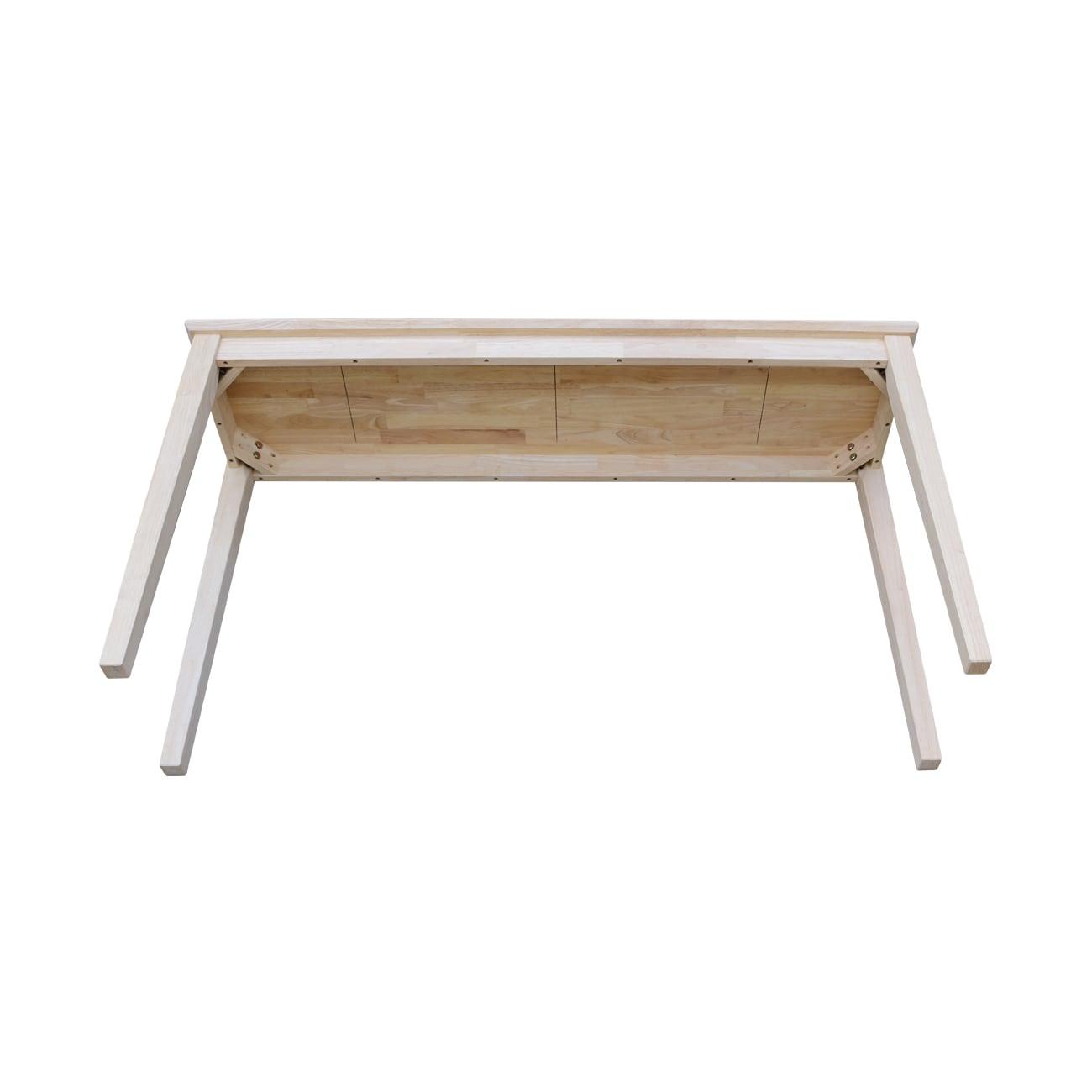 International Concepts 60" Shaker Table Unfinished: Hardwood Entryway Furniture, Spot Clean