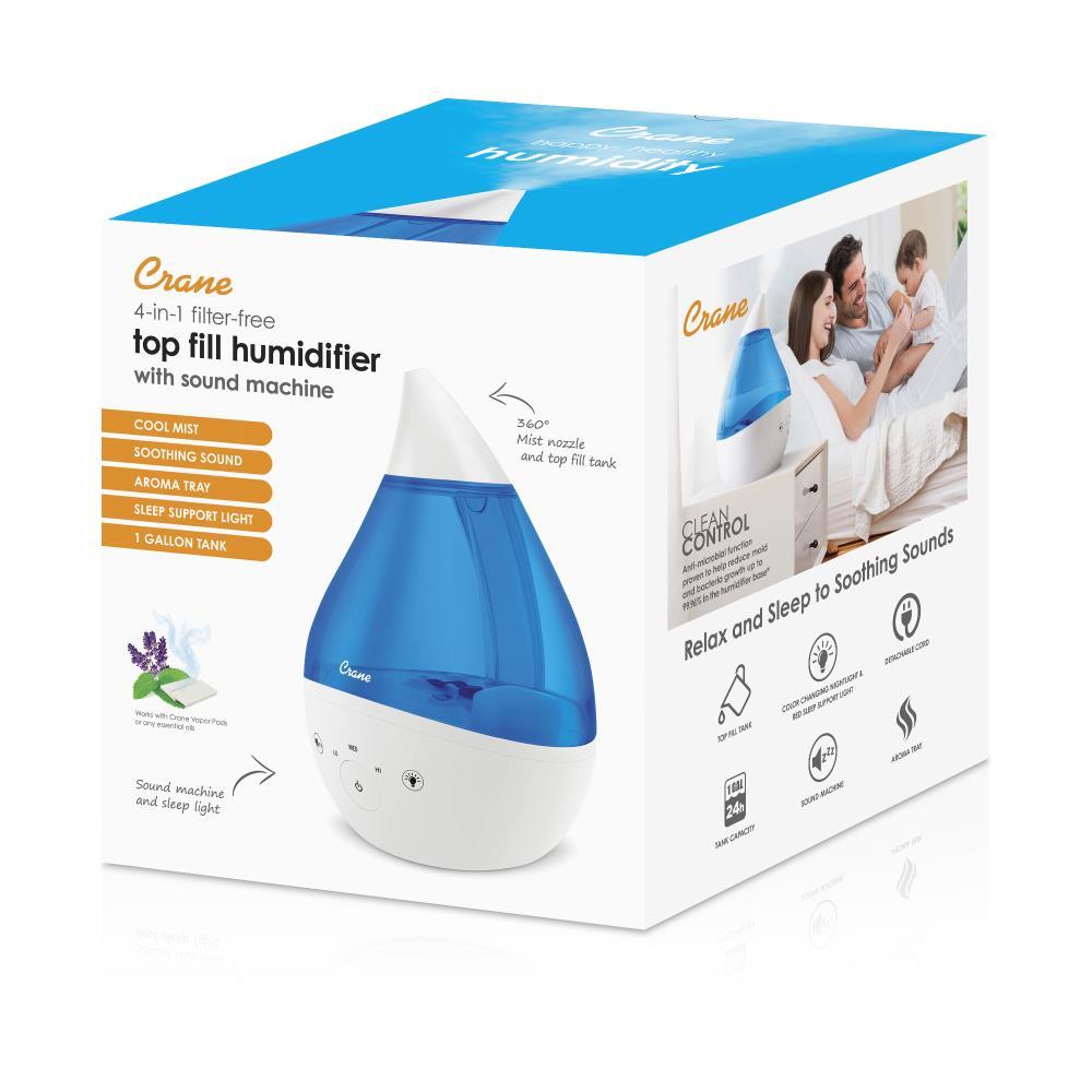 Drop 2.0 , 4-in-1 Cool-Mist Humidifier with Aroma Tray & Sound Machine