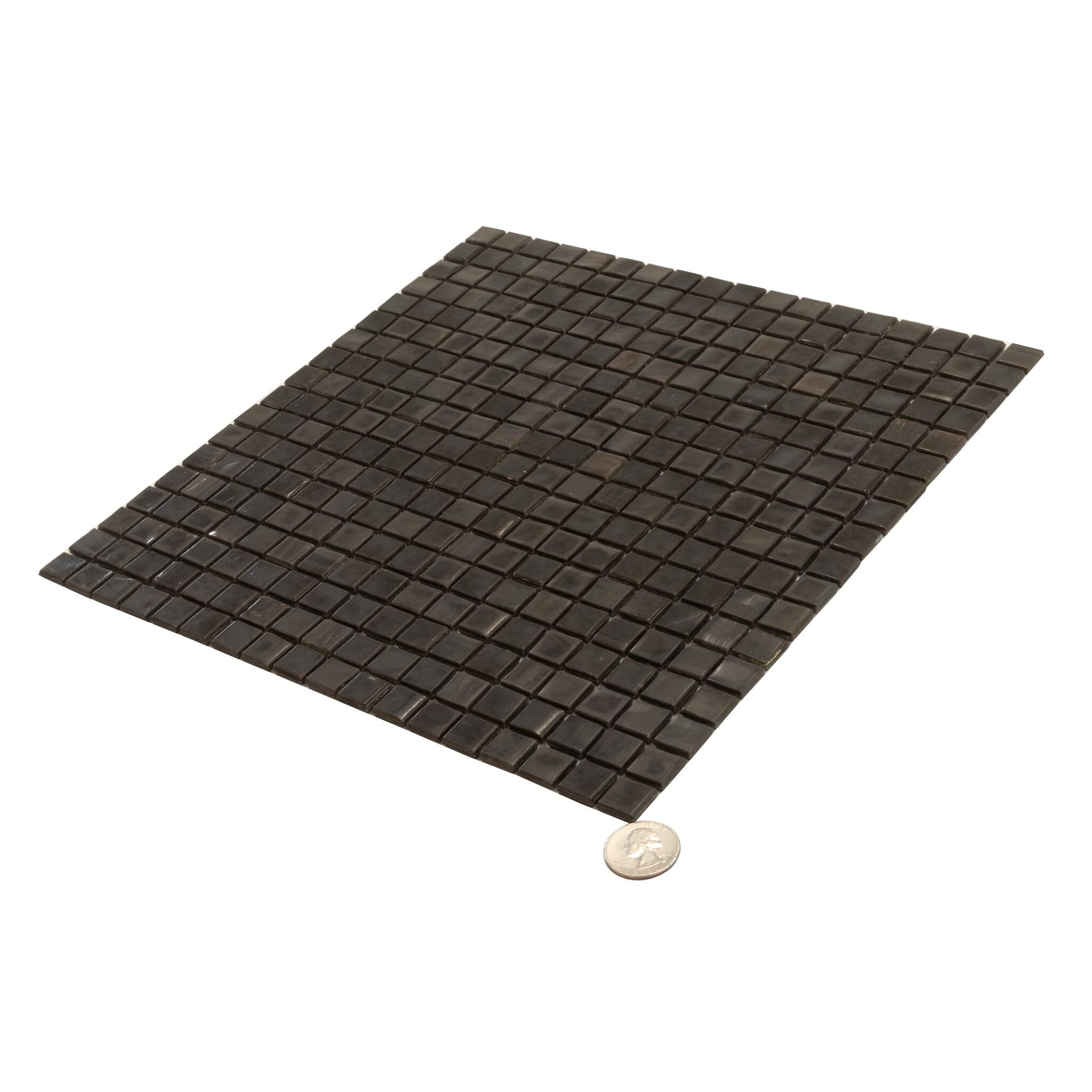 Skosh 0.6" x 0.6" Glass Grid Mosaic Wall & Floor Tile