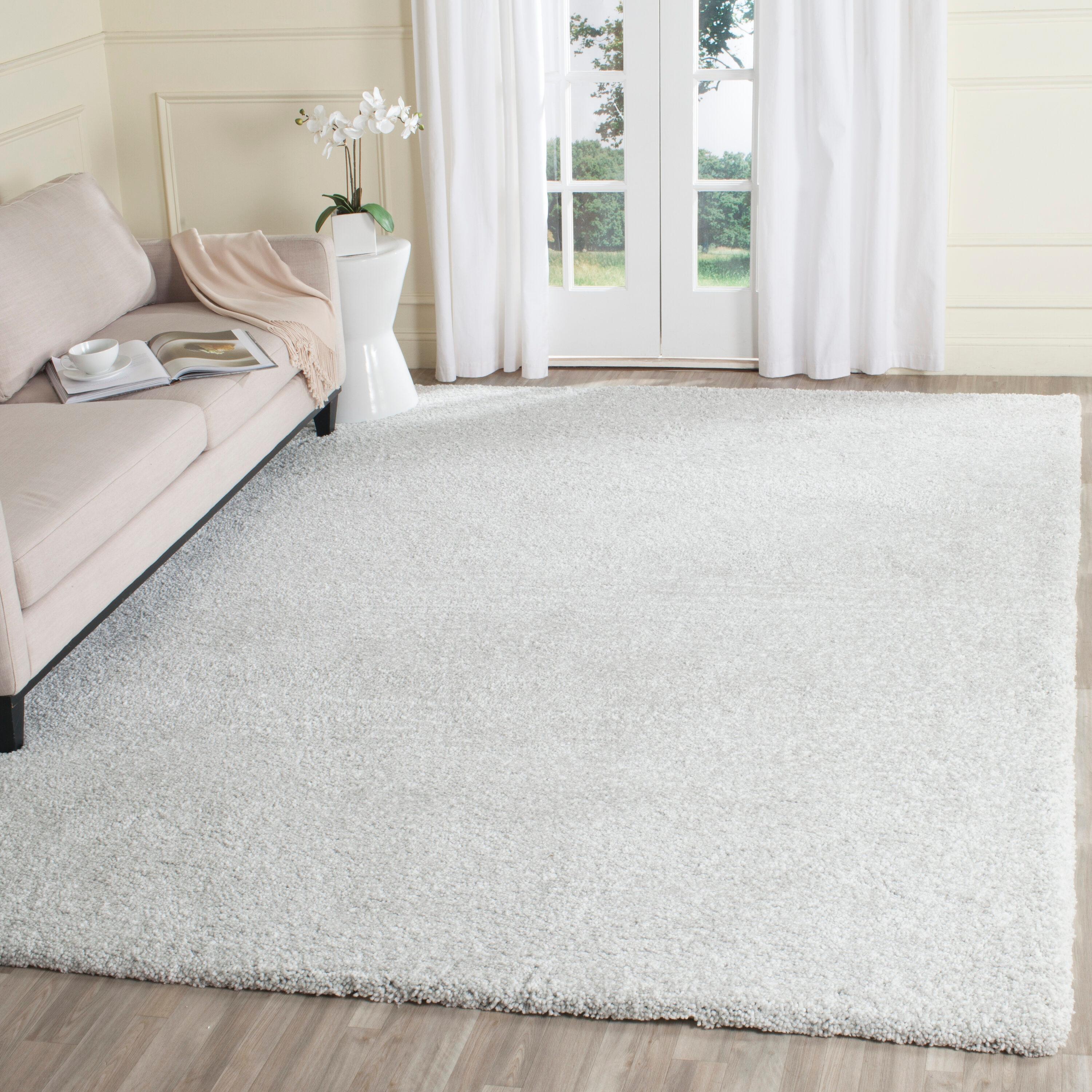 Ultimate Shag SGU211 Hand Tufted Indoor Area Rug - Silver/Ivory - 5'x8' - Safavieh.