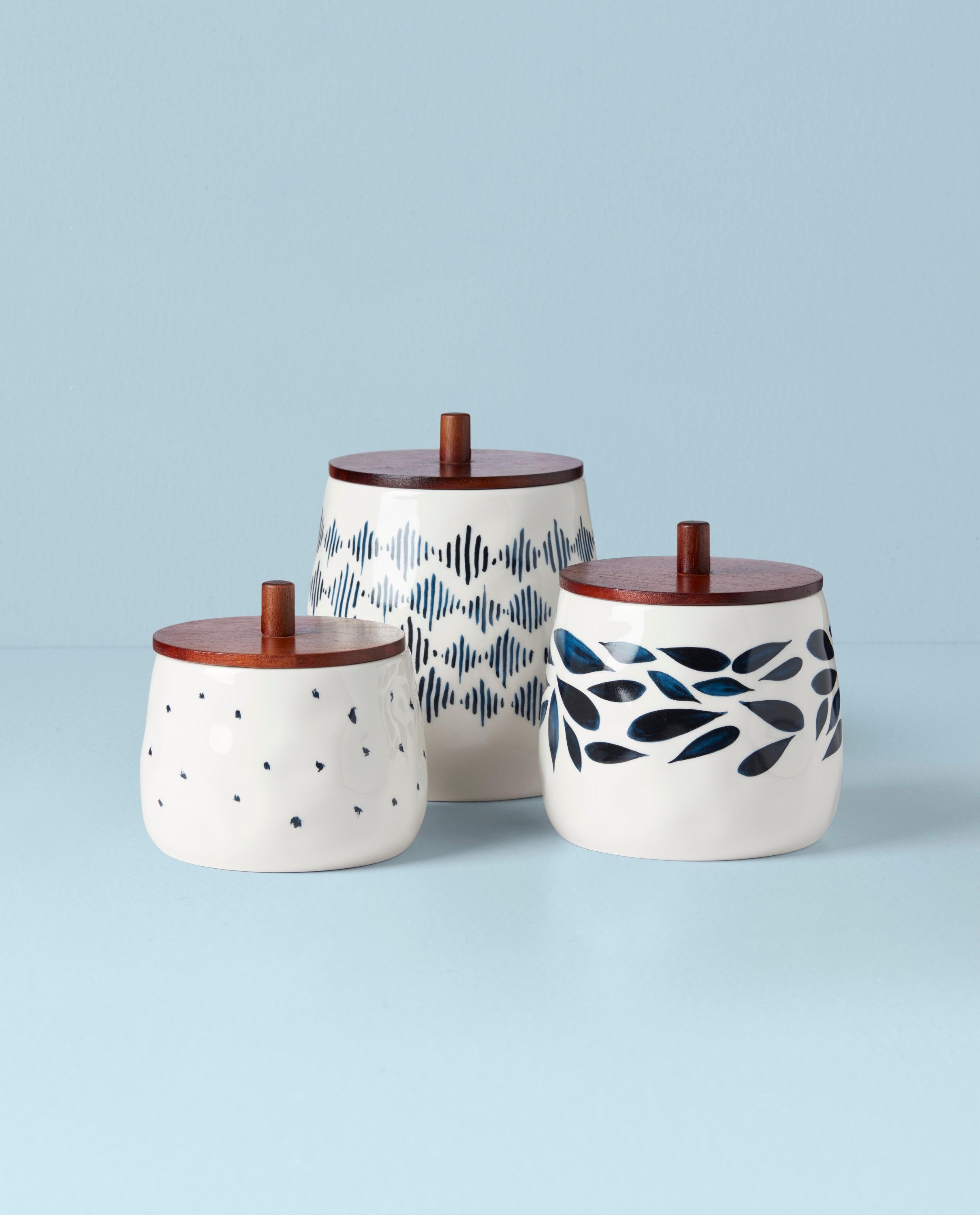 Lenox Blue Bay 3-Piece Set Canisters