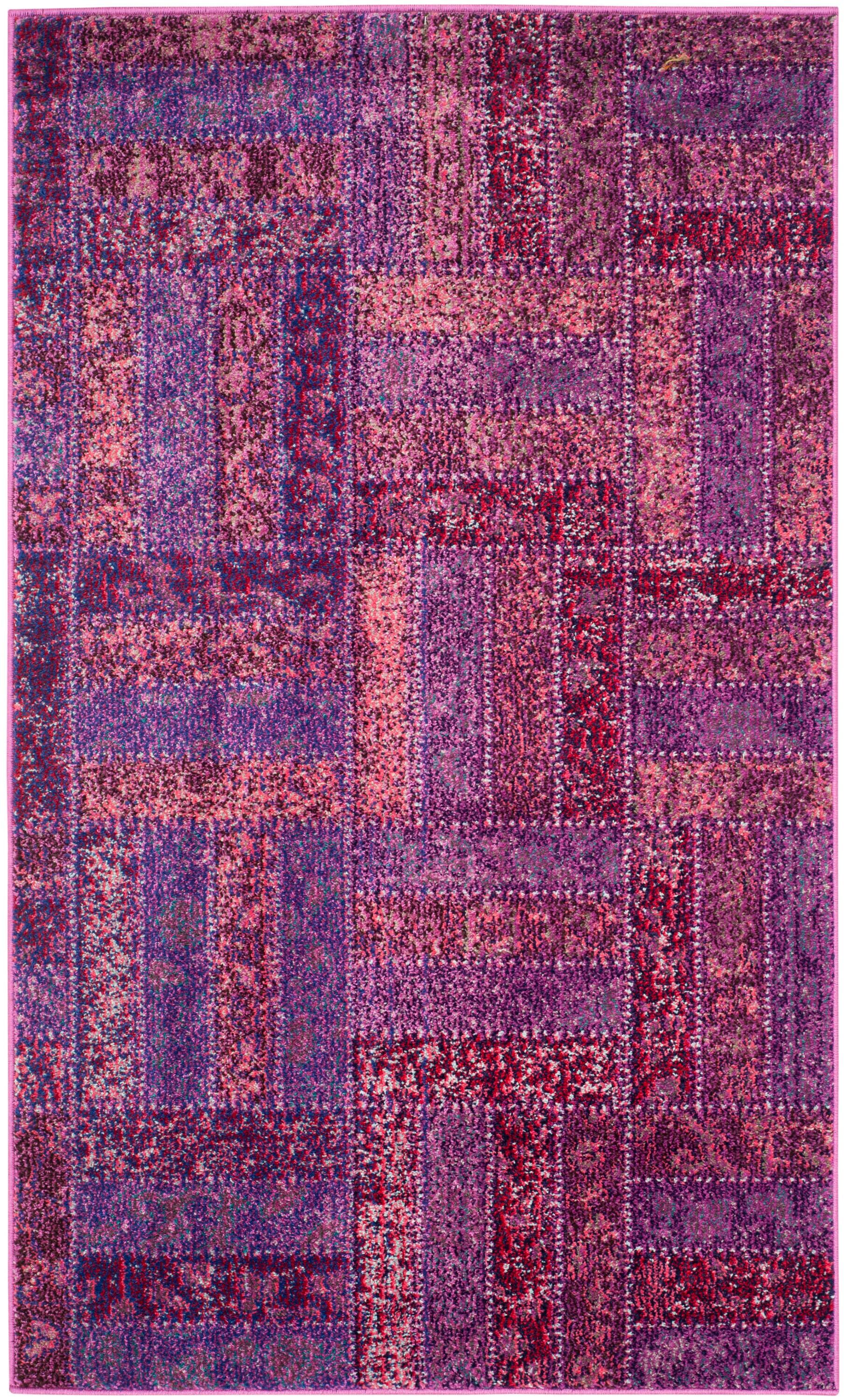 Monaco MNC214 Power Loomed Indoor Accent Rug - Purple/Multi - 3'x5' - Safavieh