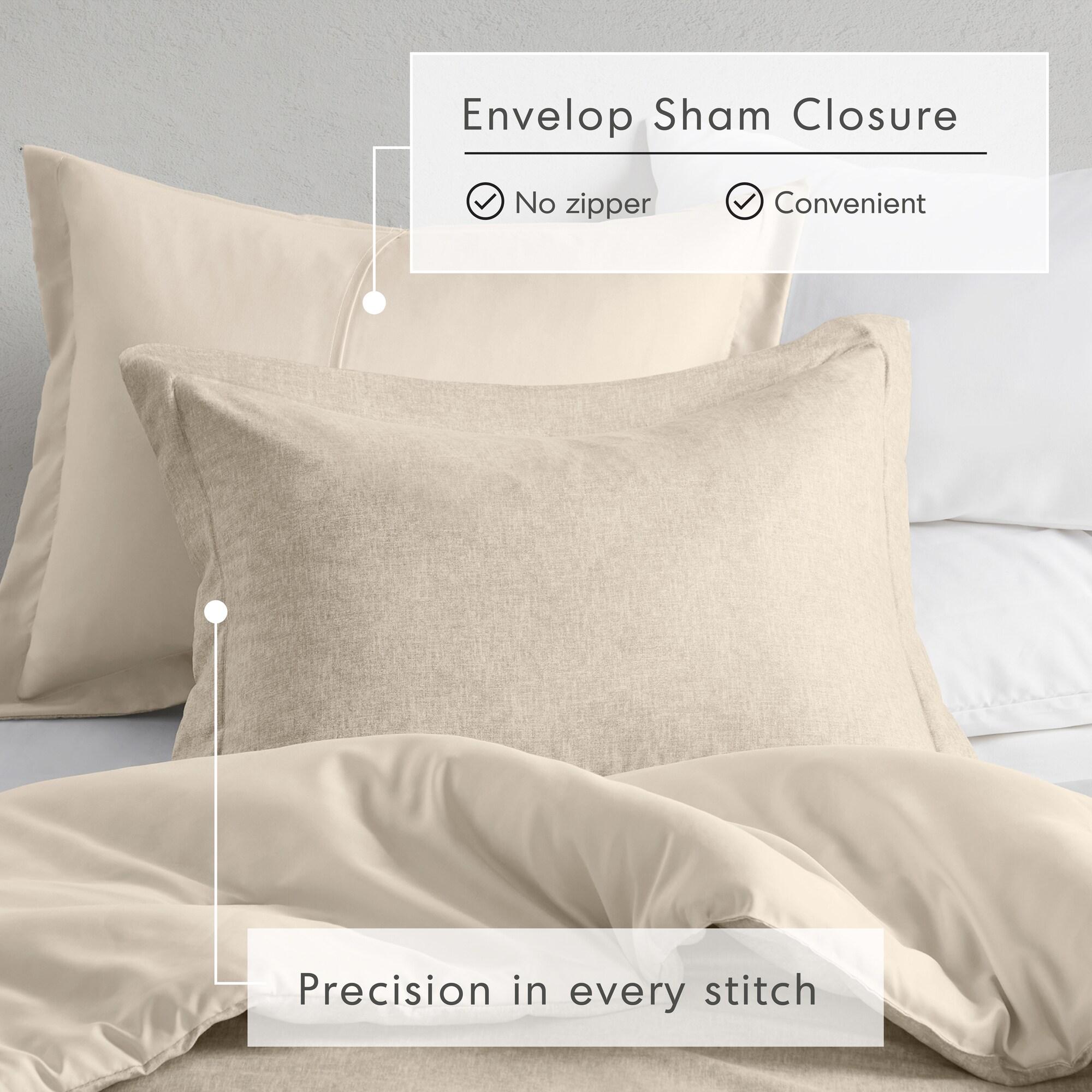 Comfort Spaces Twin Comforter Set - 2pcs (1 Microfiber Comforter & 1shams) Farmhouse Bedding Comforter for All Seasons Boho Bedding Set, Lightweight Solid Bed Comforter Sets,Twin/Twin XL, Taupe
