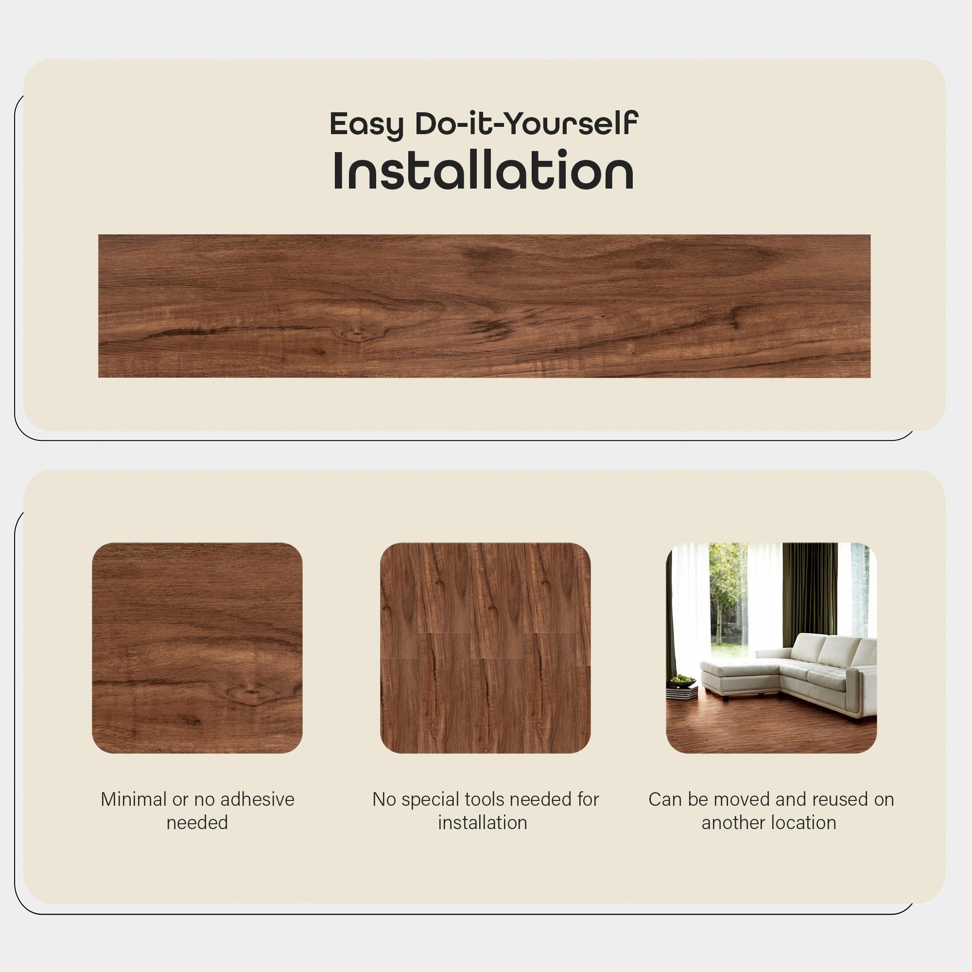 Achim Importing Co Flex Flor™ Looselay 5mm Thick 9'' W x 48'' L Vinyl Plank