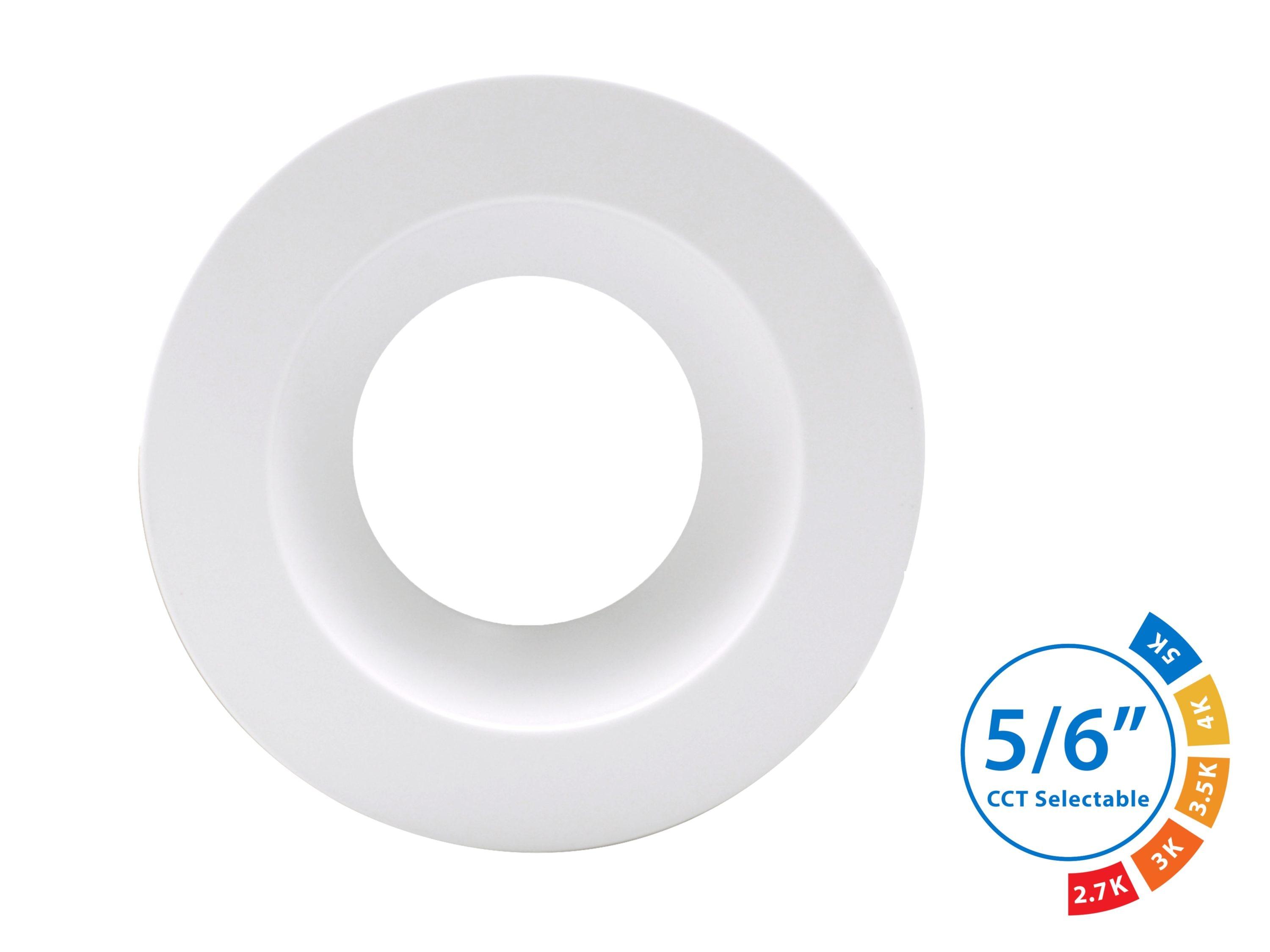 NICOR Lighting 6'' Selectable Color Temperature Dimmable Air-Tight IC Rated LED Retrofit Recessed Lighting Kit DLR56612120SWH