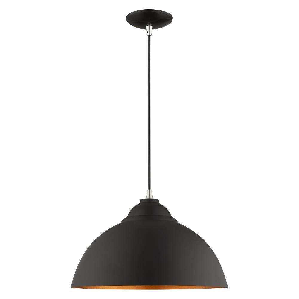 Livex Lighting Metal Shade 1 - Light Chandelier in  Black