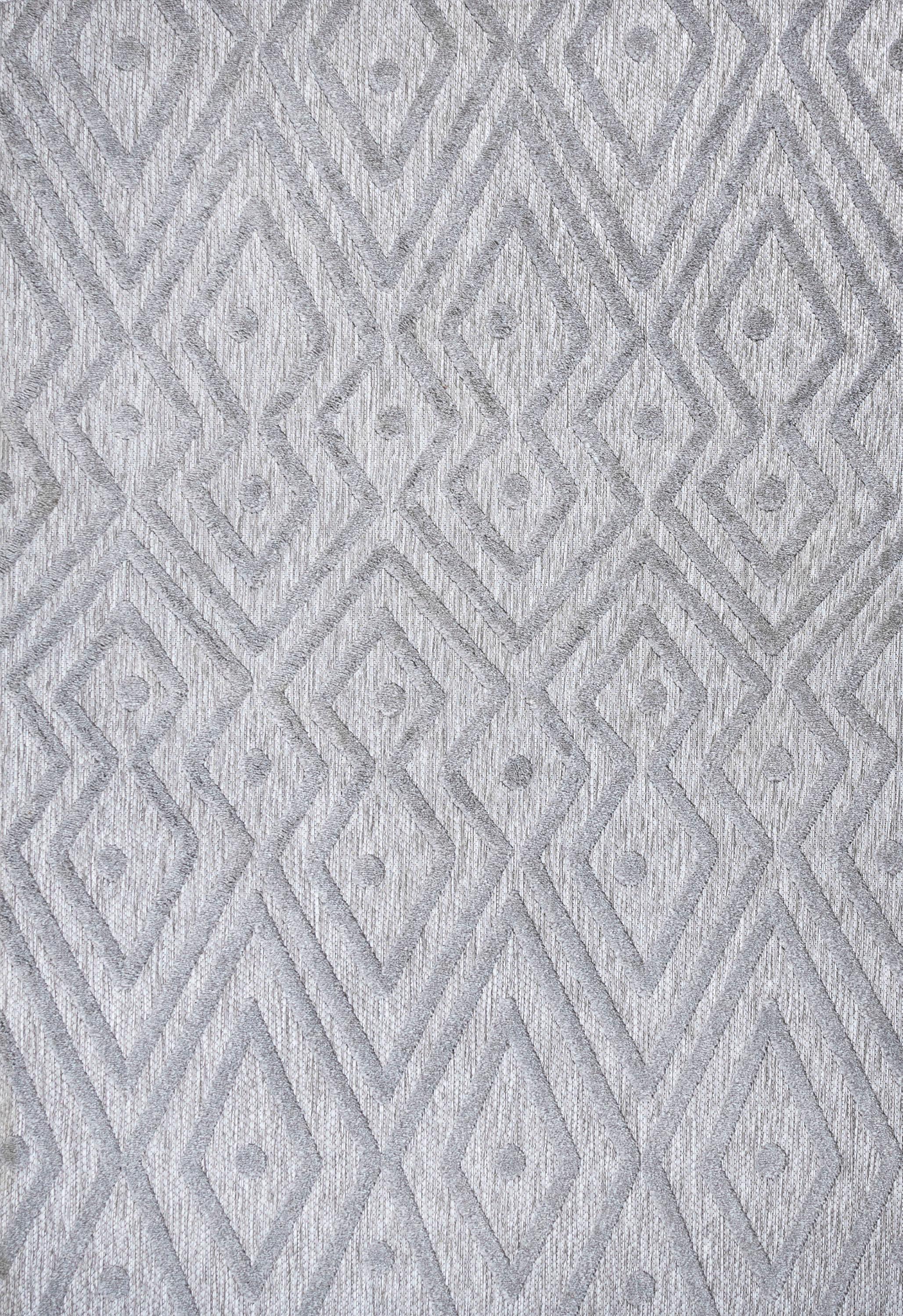 5'x8' Balansat Moroccan Diamond Indoor/Outdoor Area Rug, Light Gray - JONATHAN Y
