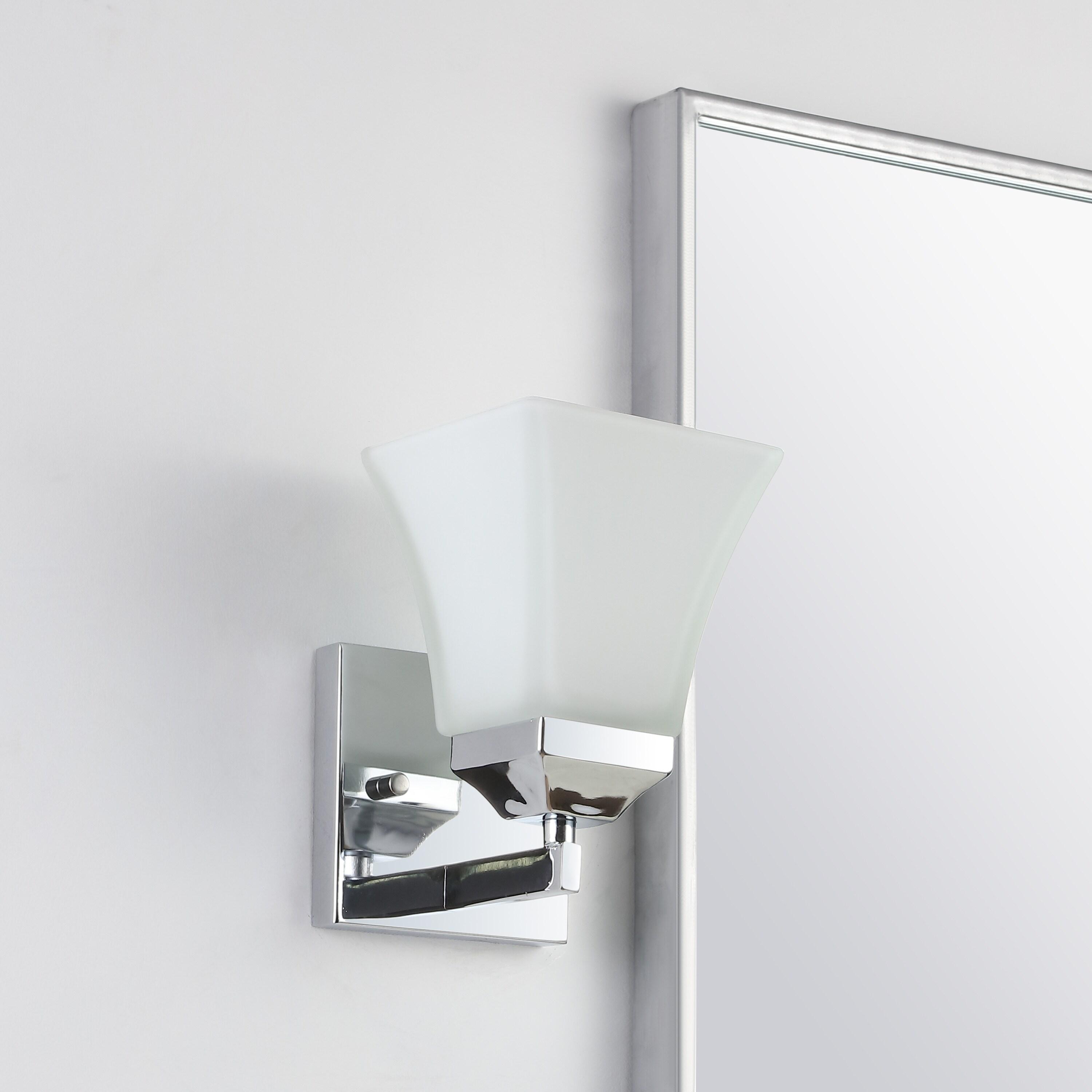 Staunton Chrome Polished 7.75" LED Vanity Light with Frosted Glass Shade