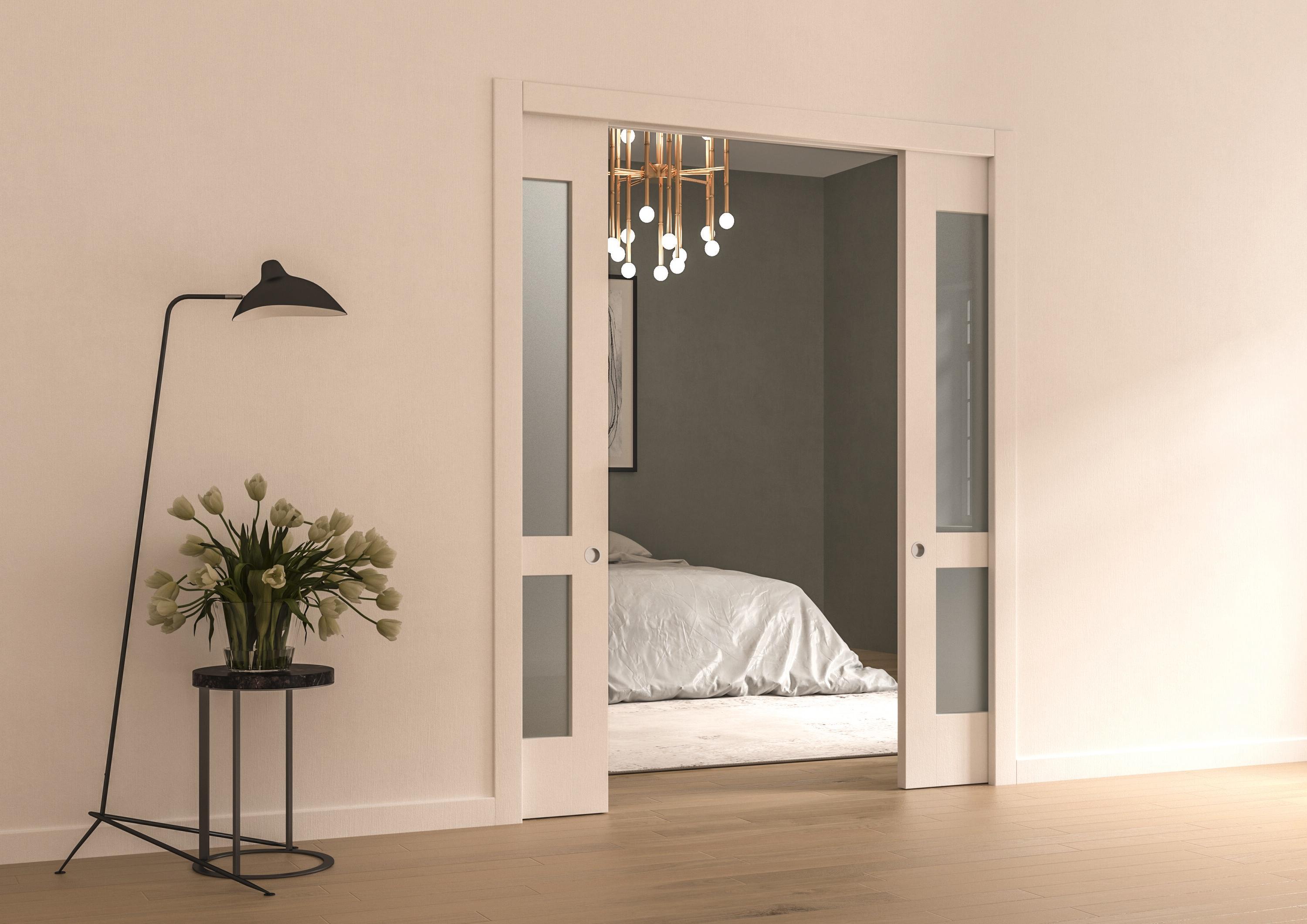 ROCKET 30-in x 80-in Steel Pocket Door Frame with Frame and hardware