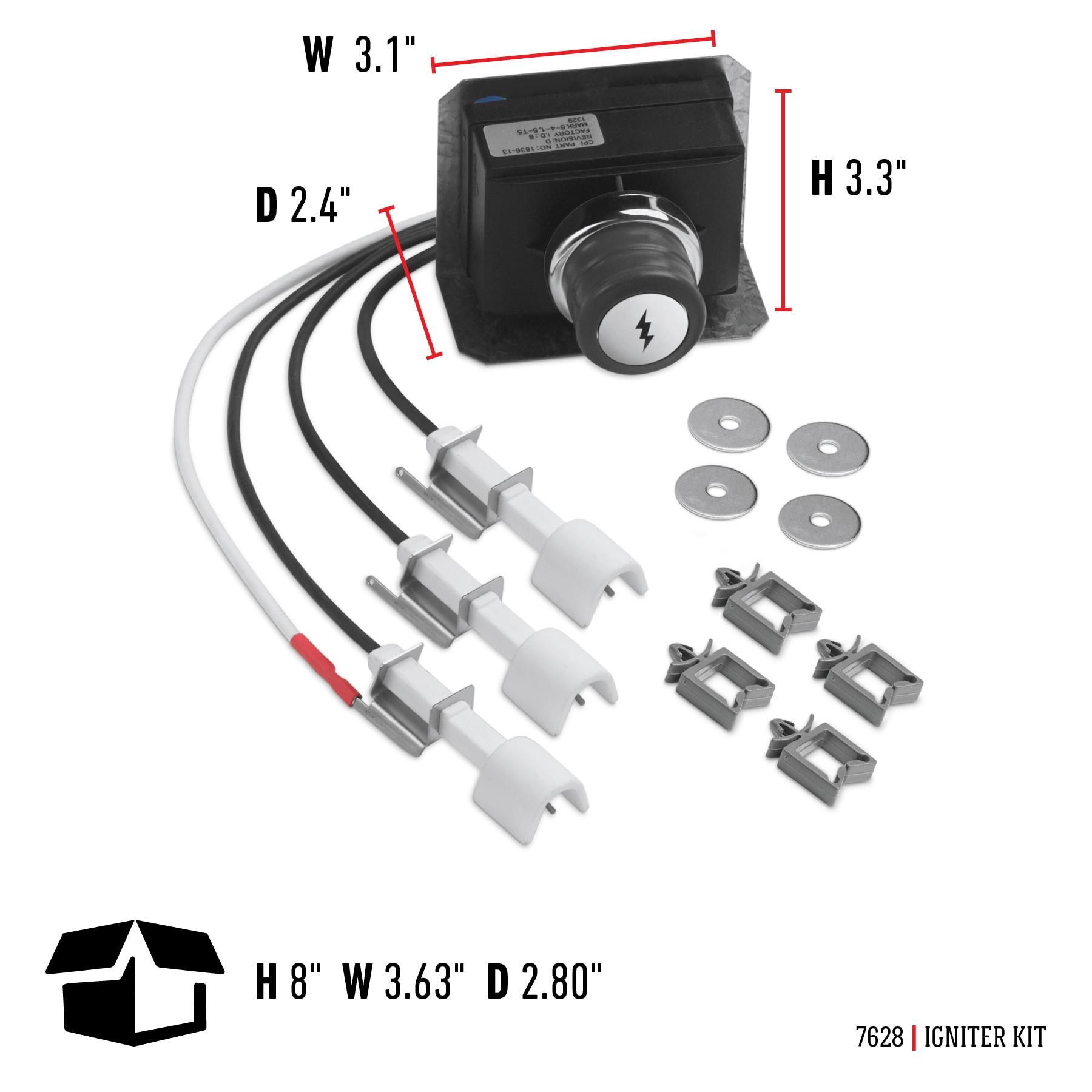 Weber Replacement Igniter Kit for Genesis 310/320 Gas Grill with Front Mounted Control Panel