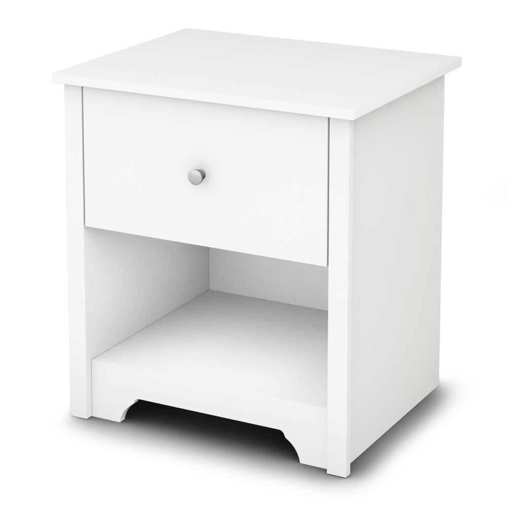 South Shore Vito 1-Drawer Nightstand - End Table with Storage White