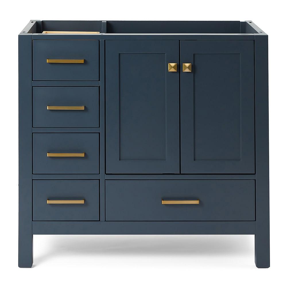 Ariel A037s-R-Bc Cambridge 36" Single Free Standing Wood Vanity Cabinet Only - Blue