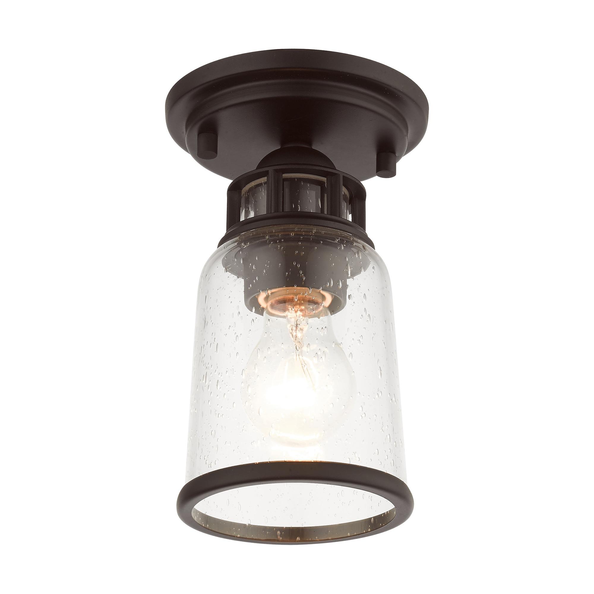 Livex Lighting Lawrenceville 1 - Light Flush Mount in  Bronze