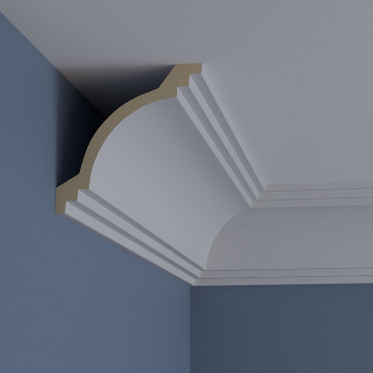 5 7/8"H x 5 7/8"P x 8 3/8"F x 94 1/2"L Kent Crown Moulding
