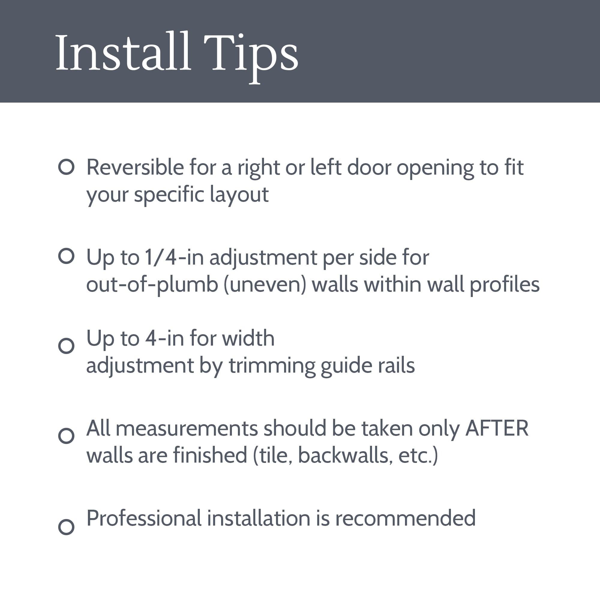 DreamLine Harmony 56 - 60 in. W x 58 in. H Semi-Frameless Tub Door with ClearMax™ Technology SDHA60W760VXX09