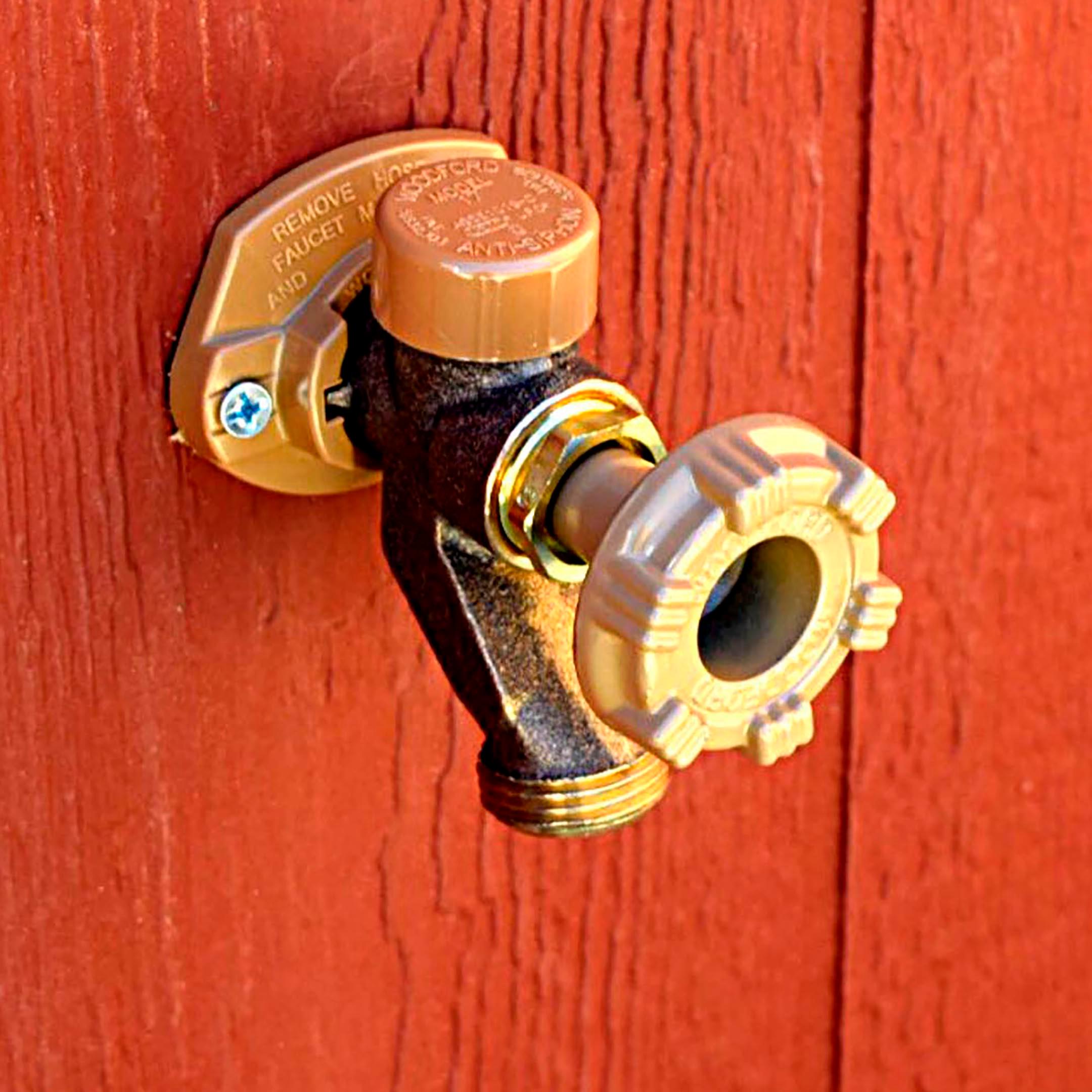 Woodford 4206652 17.5 in. MPT x 0.75 in. Sweat Anti-Siphon Freezeless Wall Faucet, Brass