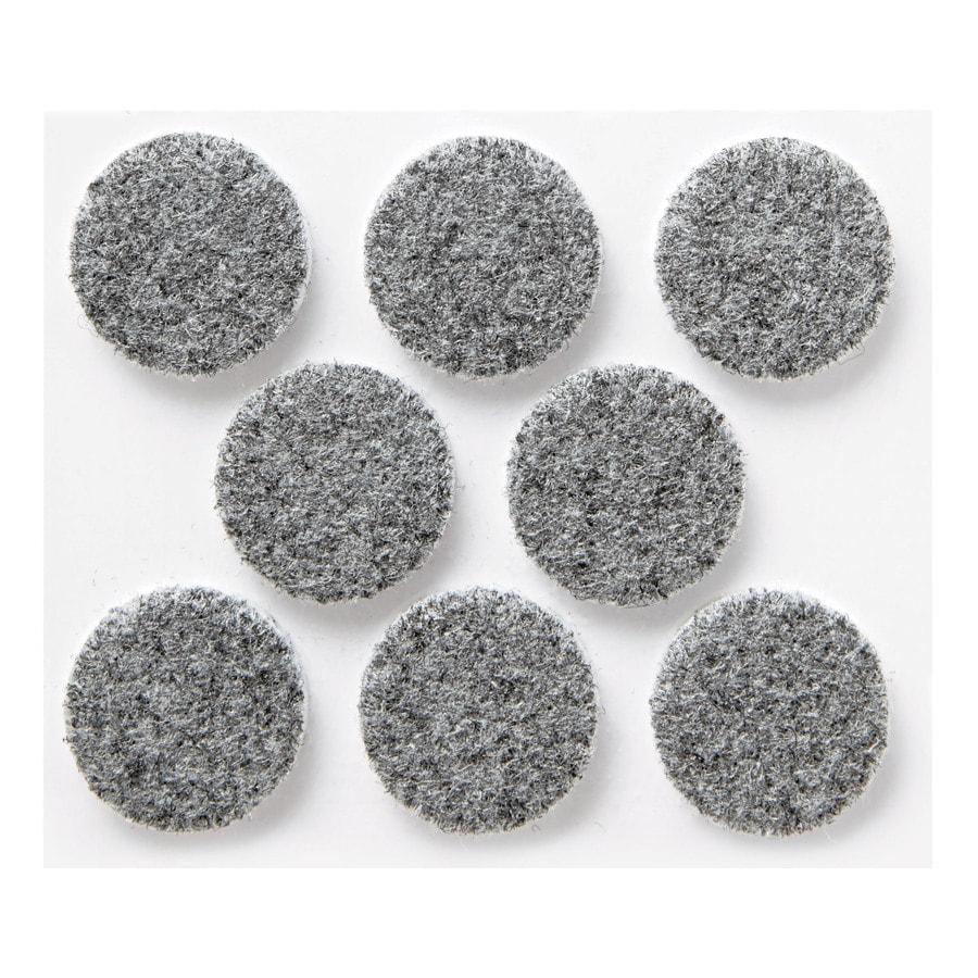 (8-Pk) Scotch 1" Gray Round Heavy-Duty Surface Protection Felt Floor Pads