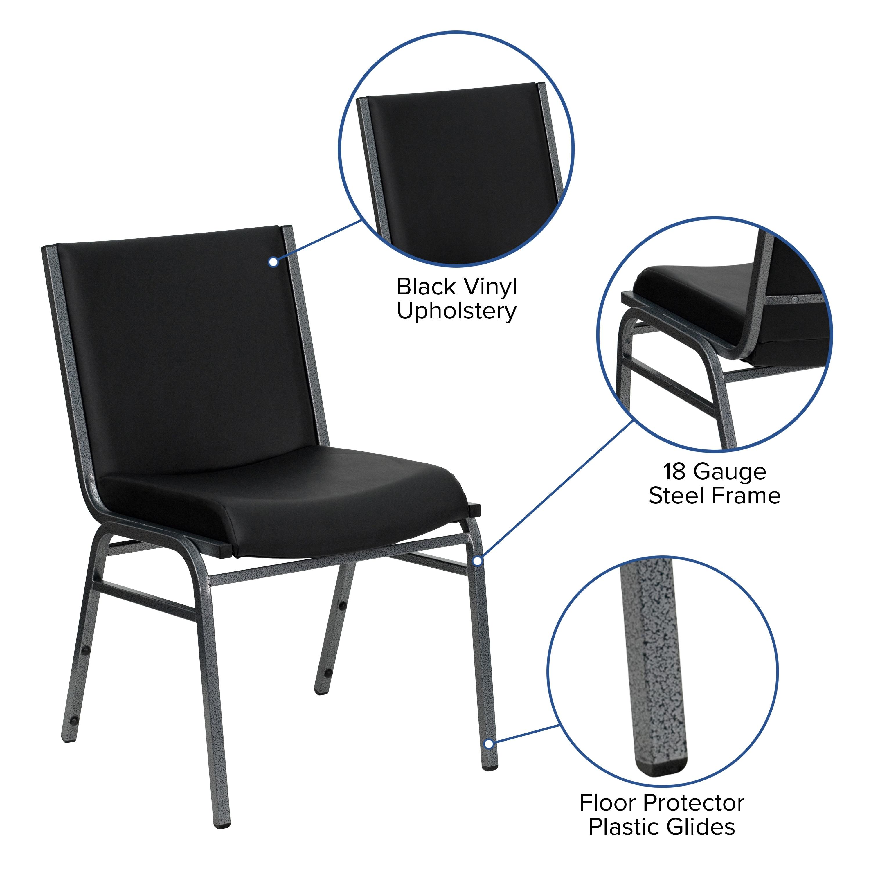 Flash Furniture Gunther Heavy Duty Stack Chair (Set of 4)